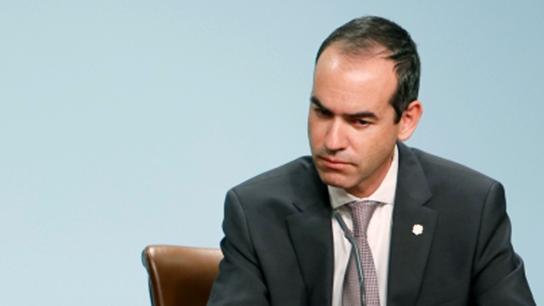 Jordi Alcobé el dia de la seva dimissió, el 5 de novembre del 2016.