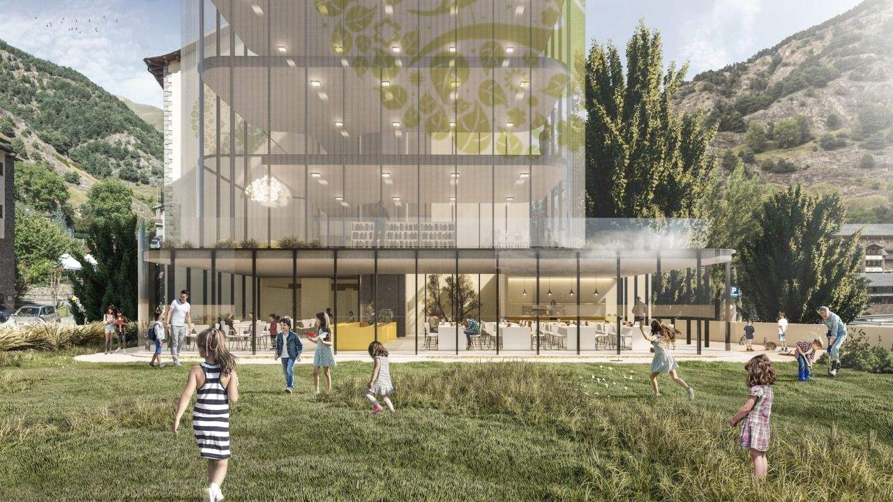 Reproducció de l'avantprojecte Montessori pensat per a l'antic hotel Casamanya.