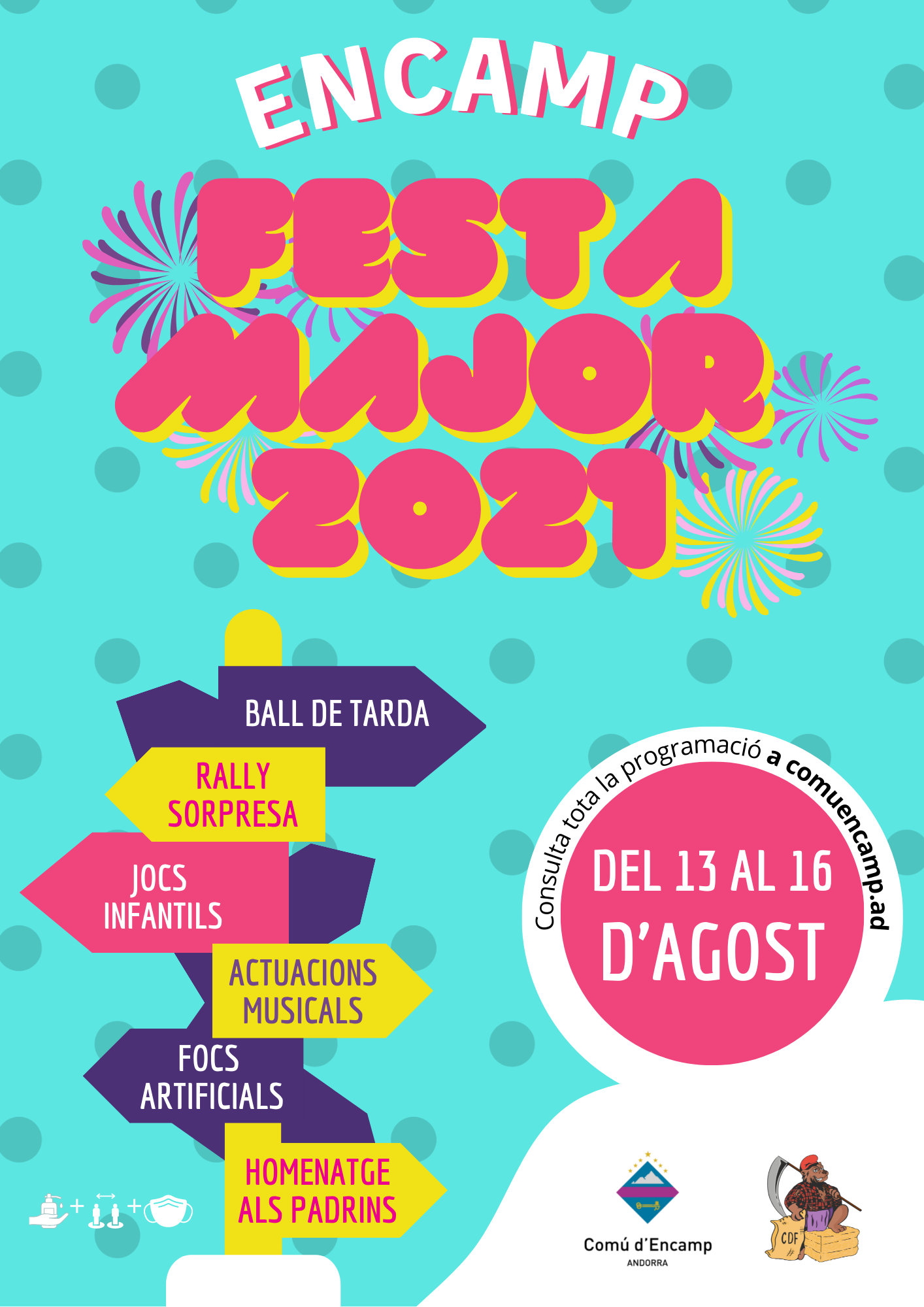 Cartell de la Festa Major 2021 d'Encamp.