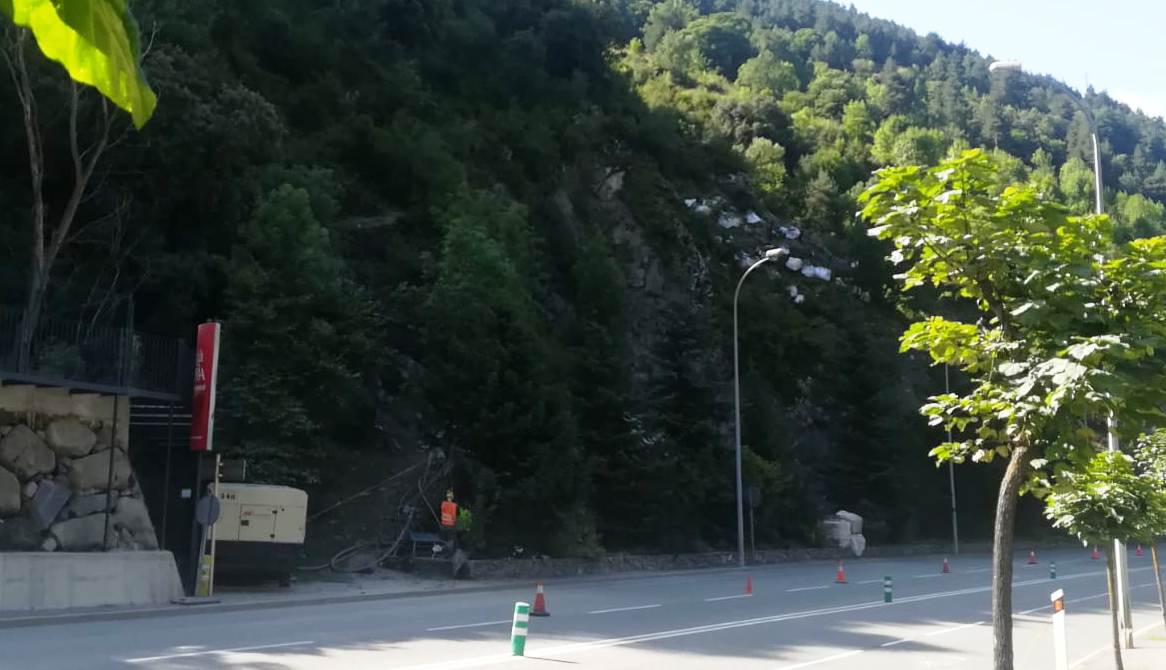 La zona de la CG1 on s'efectuen les obres.