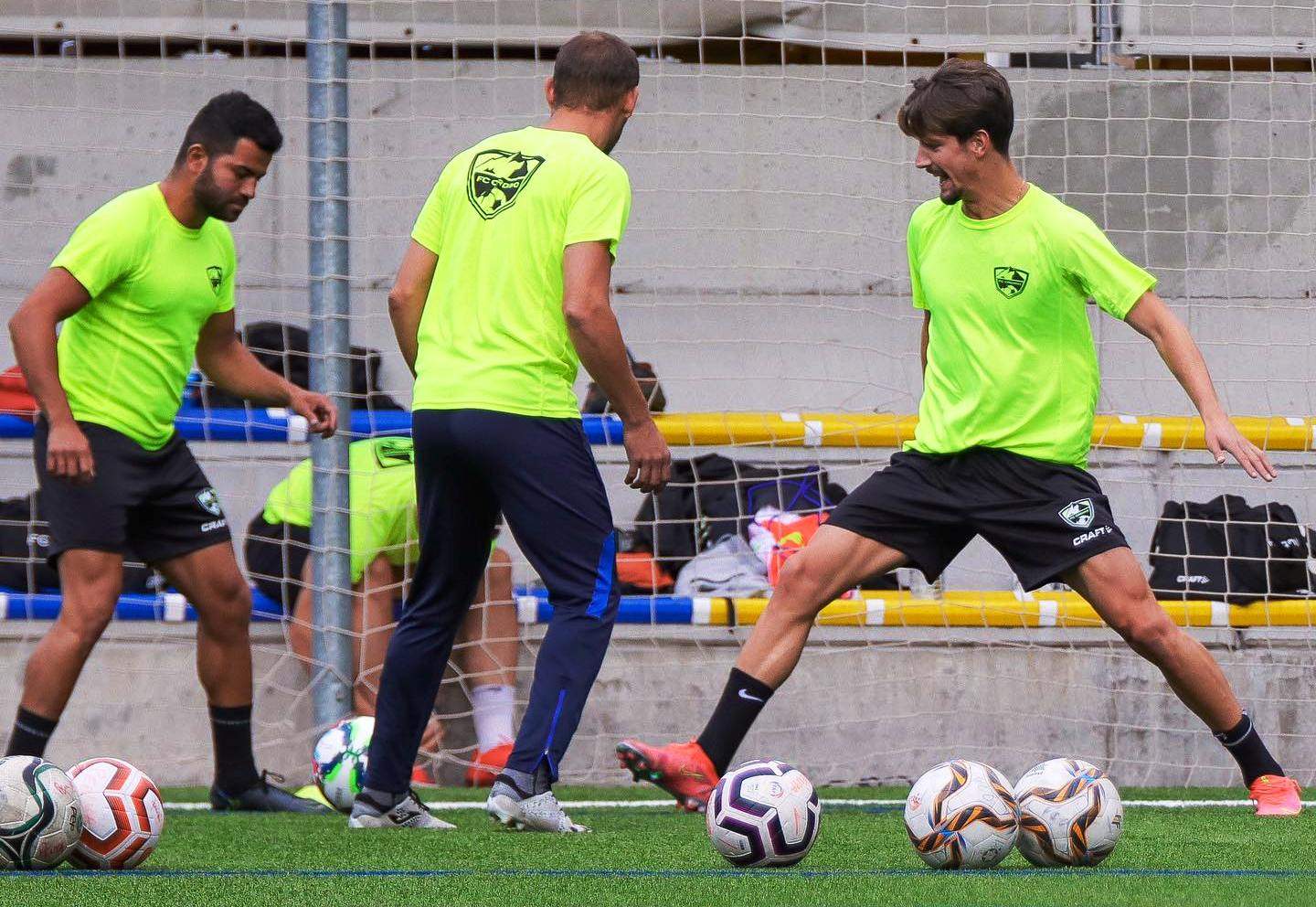 Entrenament de l'FC Ordino a la Borda Mateu.