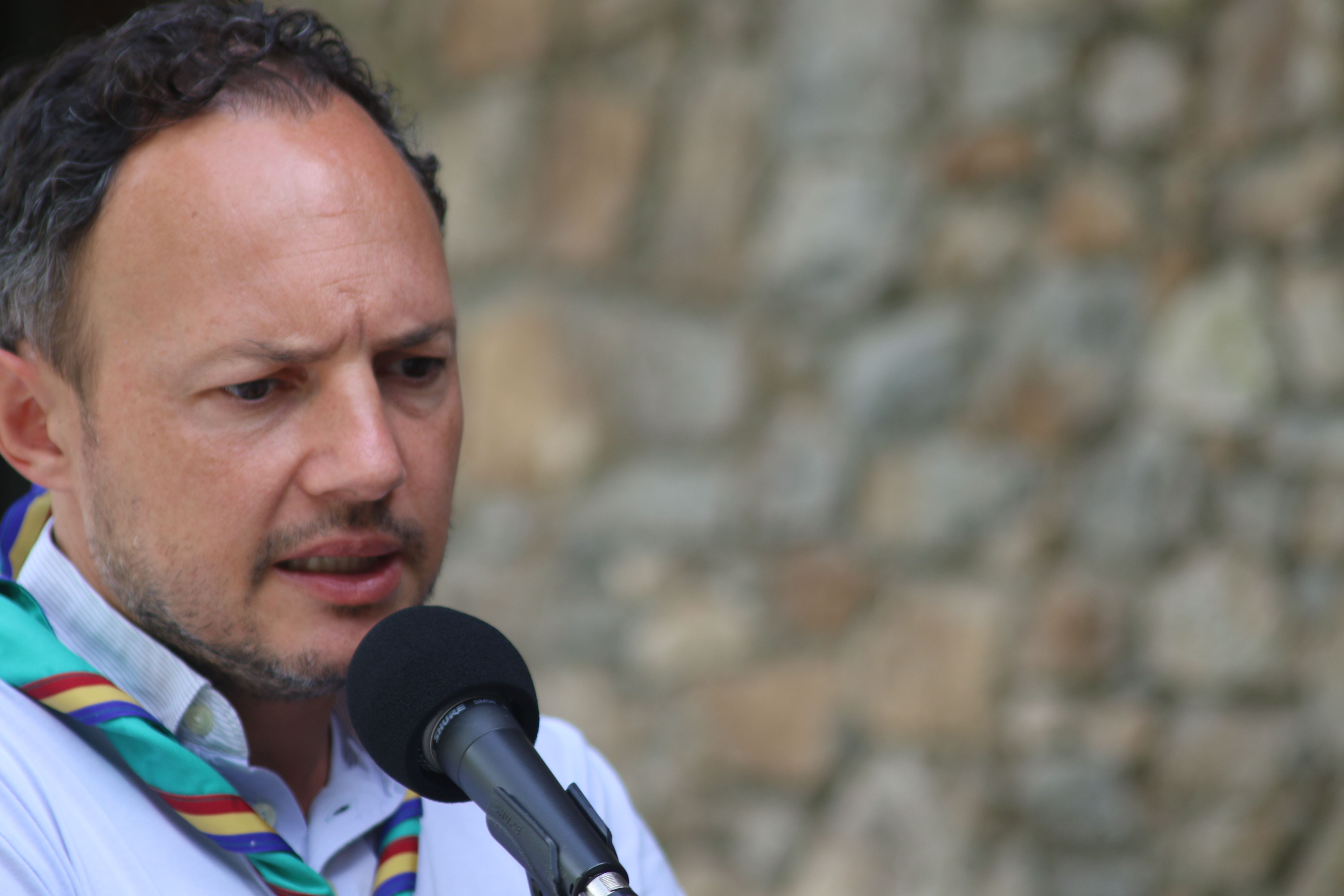 Xavier Espot en declaracions després de dinar a AINA.