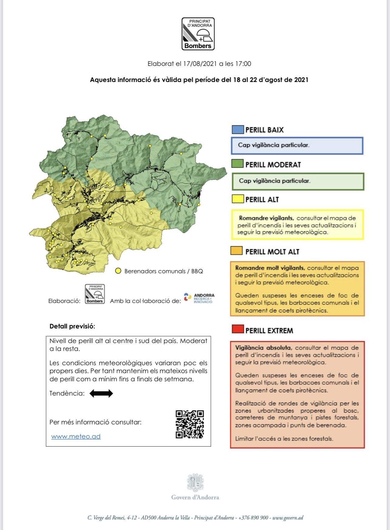 Mapa de perill d'incendis forestals