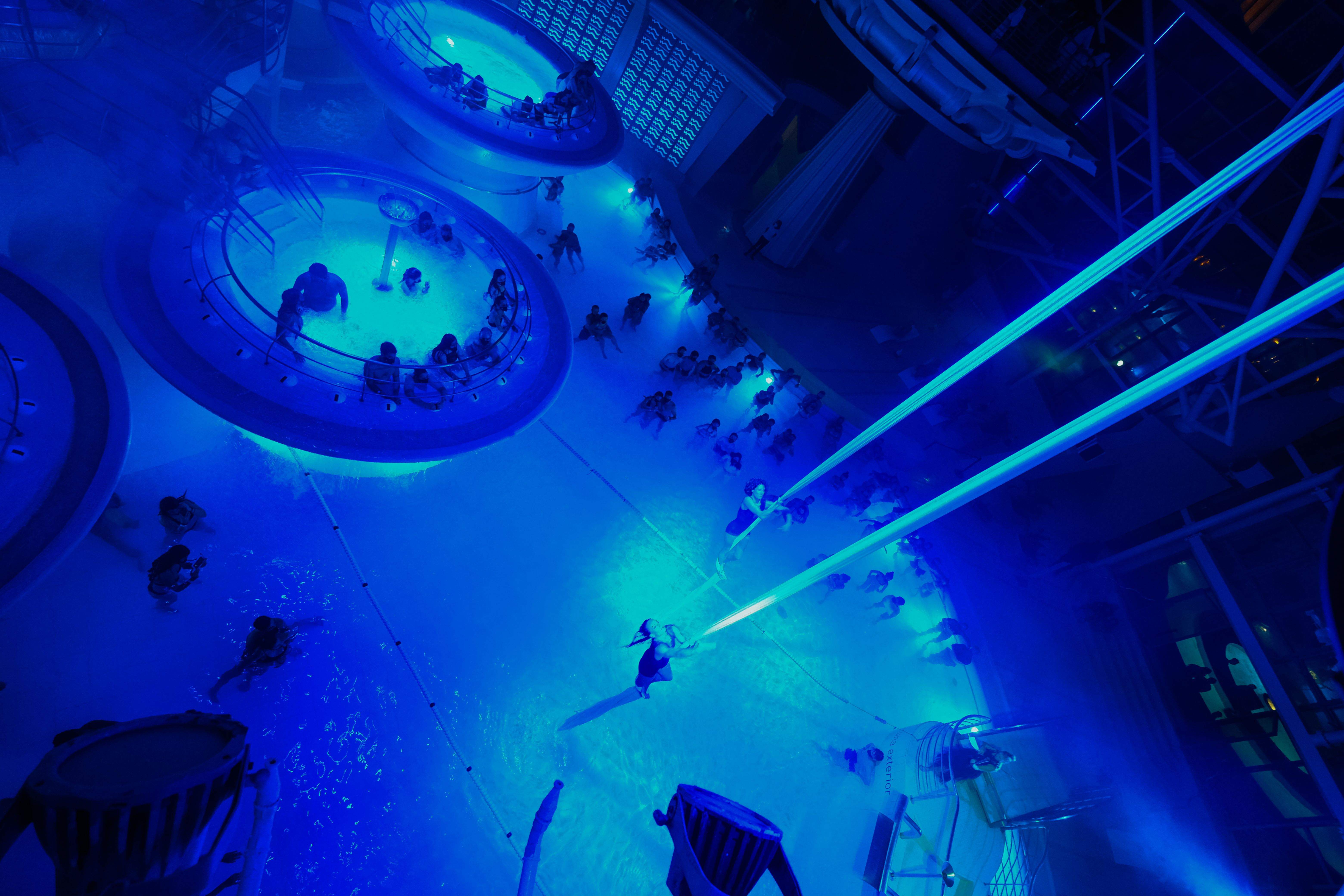 L'espectacle de teles que es porta a terme al Termolúdic