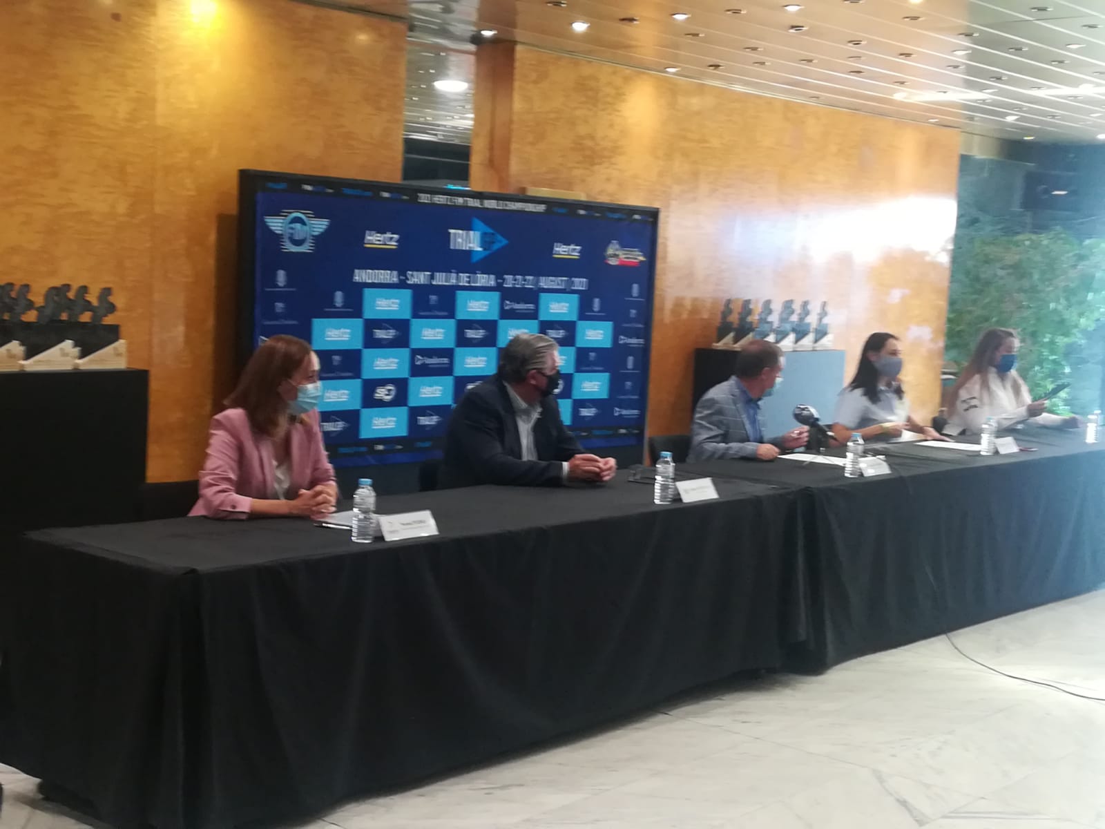 Una imatge de la roda de premsa de presentació del GP d'Andorra de trial aquest divendres.
