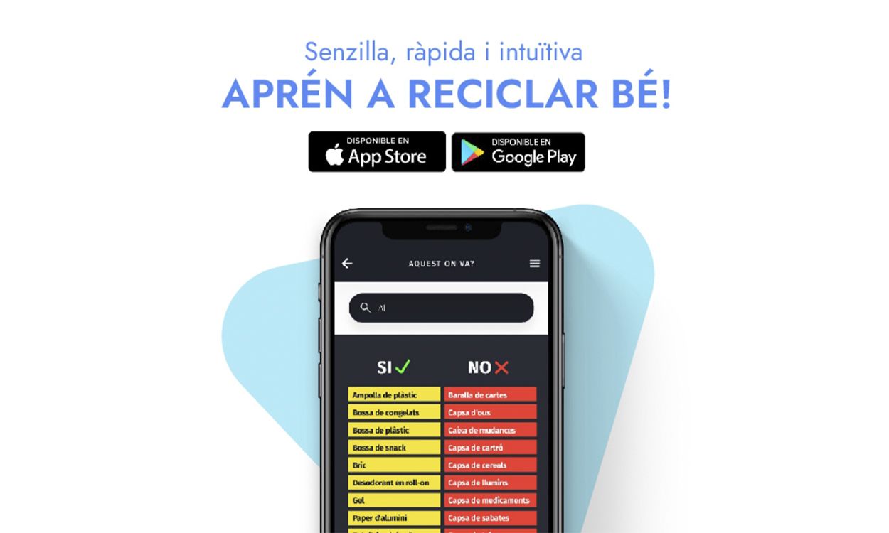 Reciclem Bé és l'aplicació que explica com fer correctament una recollida selectiva de residus