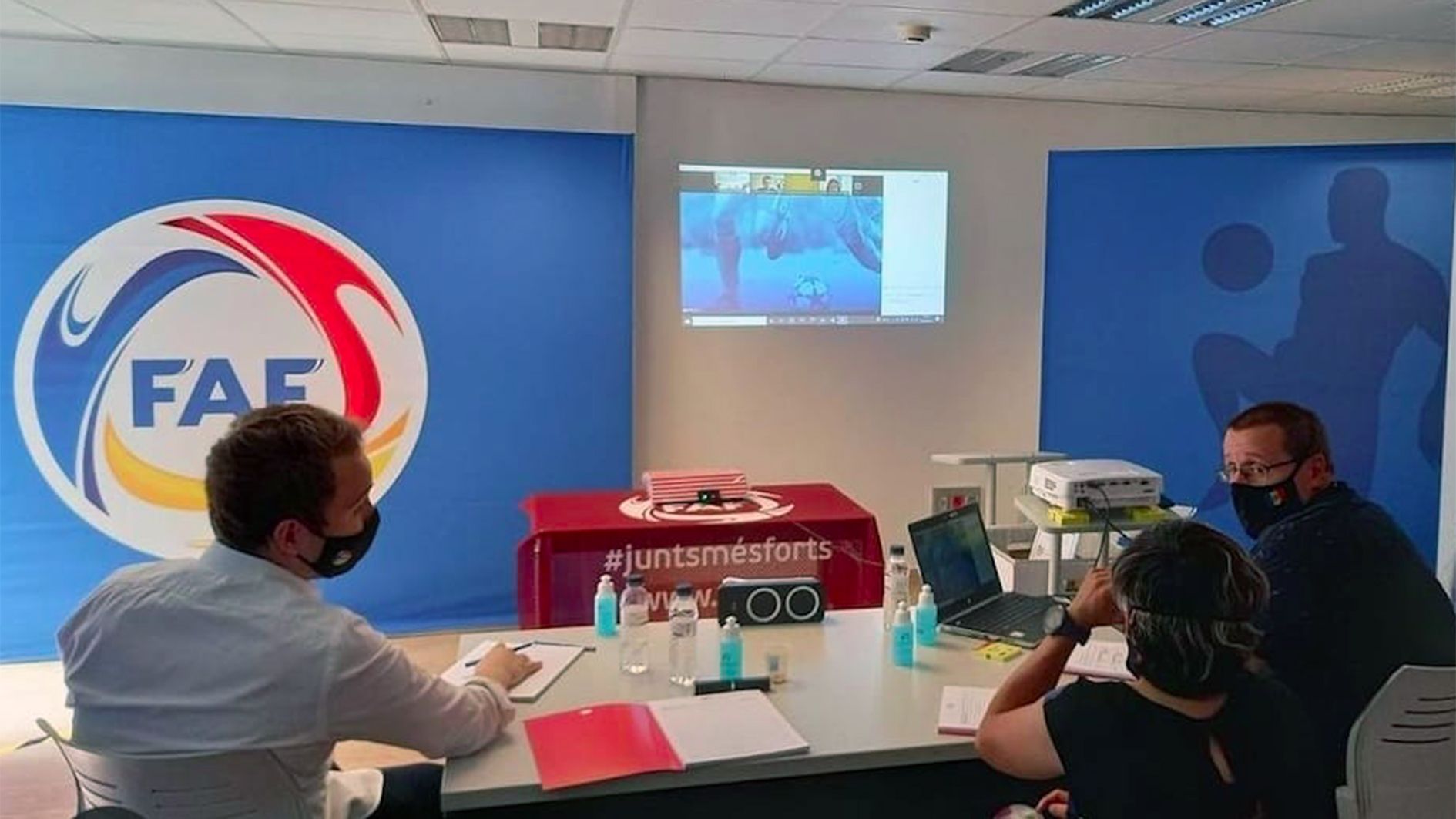 Imatge d'un moment de la formació telemàtica.