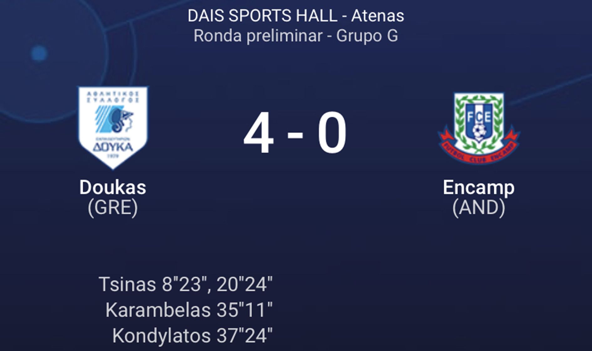 L'Encamp ha perdut el segon partit de la preliminar.