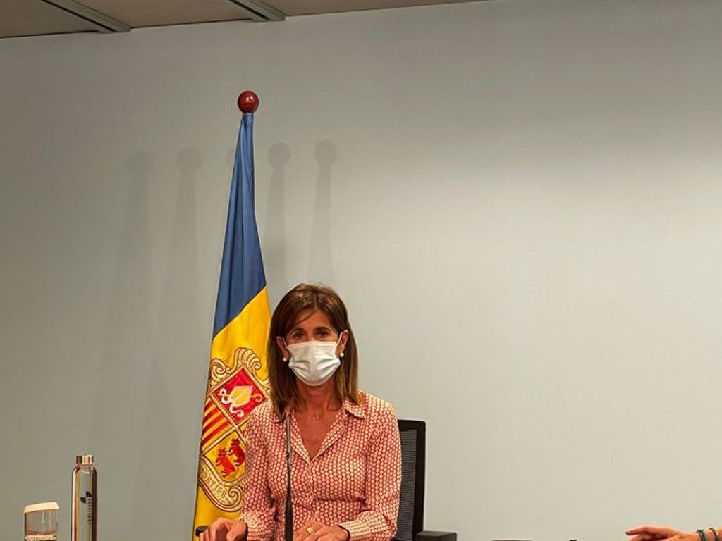 La ministra d'Educació i Ensenyament Superior, Ester Vilarrubla durant la roda de premsa d'aquest dimecres. La ministra d'Educació i Ensenyament Superior, Ester Vilarrubla durant la roda de premsa d'aquest dimecres.