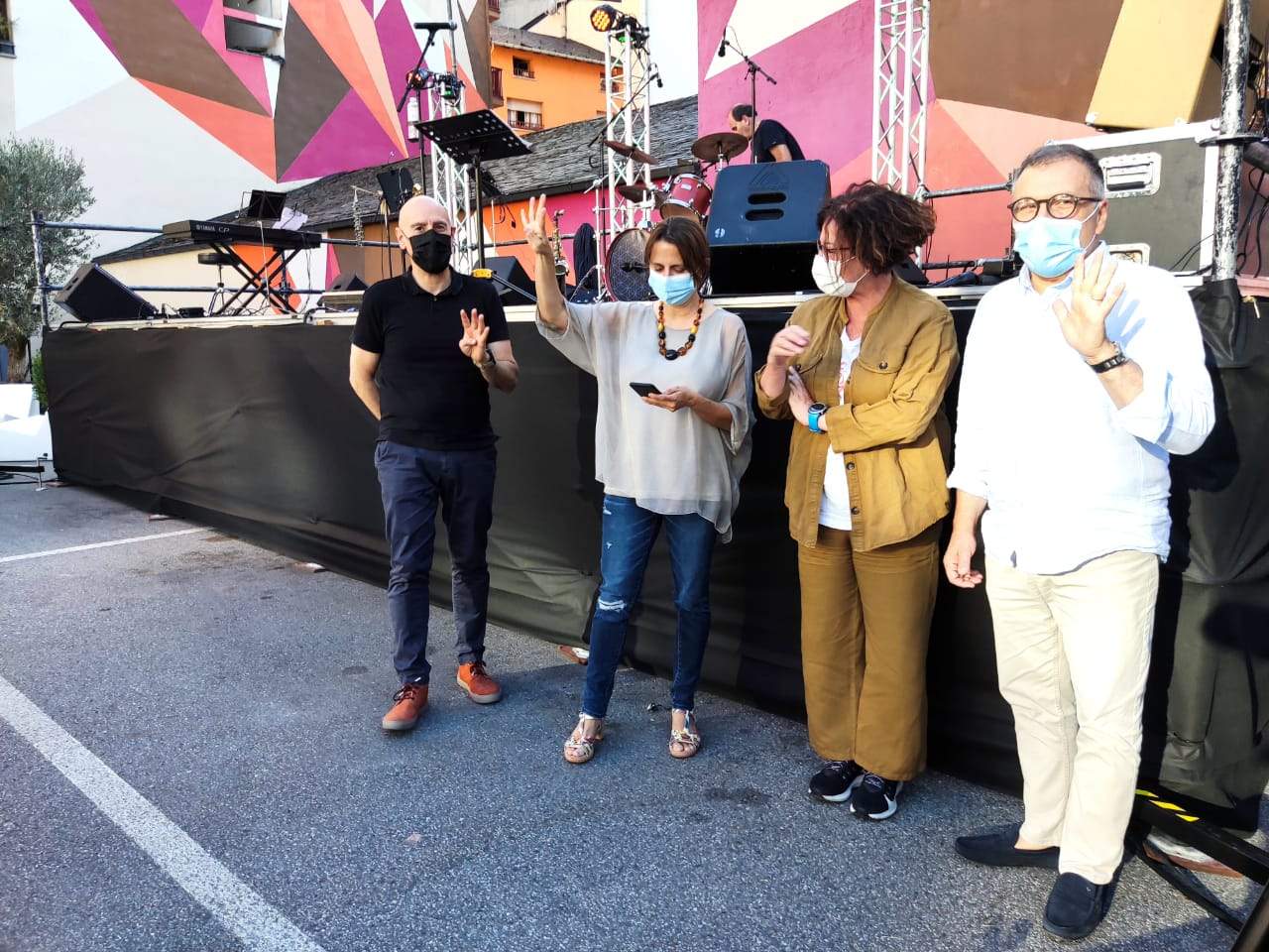 Dolsa, Gili, Mata i Closa a la inauguració de 'Sabors d'Estiu'.