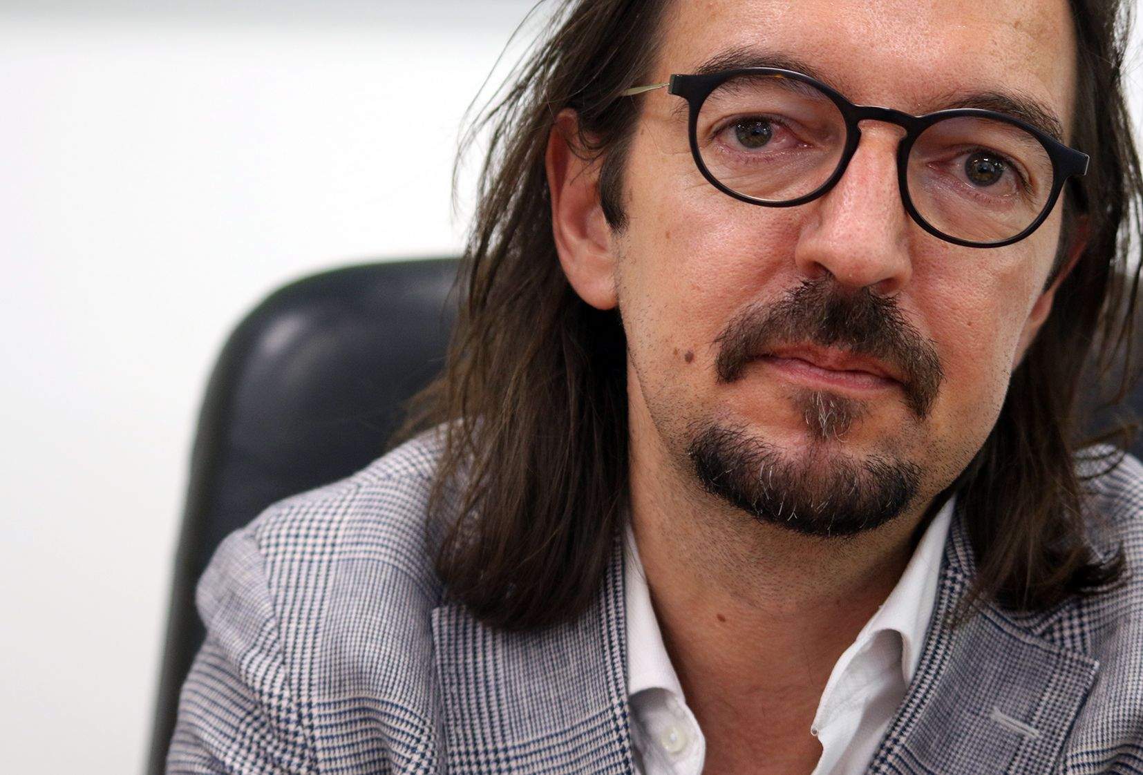 Landry Riba durant l'entrevista.