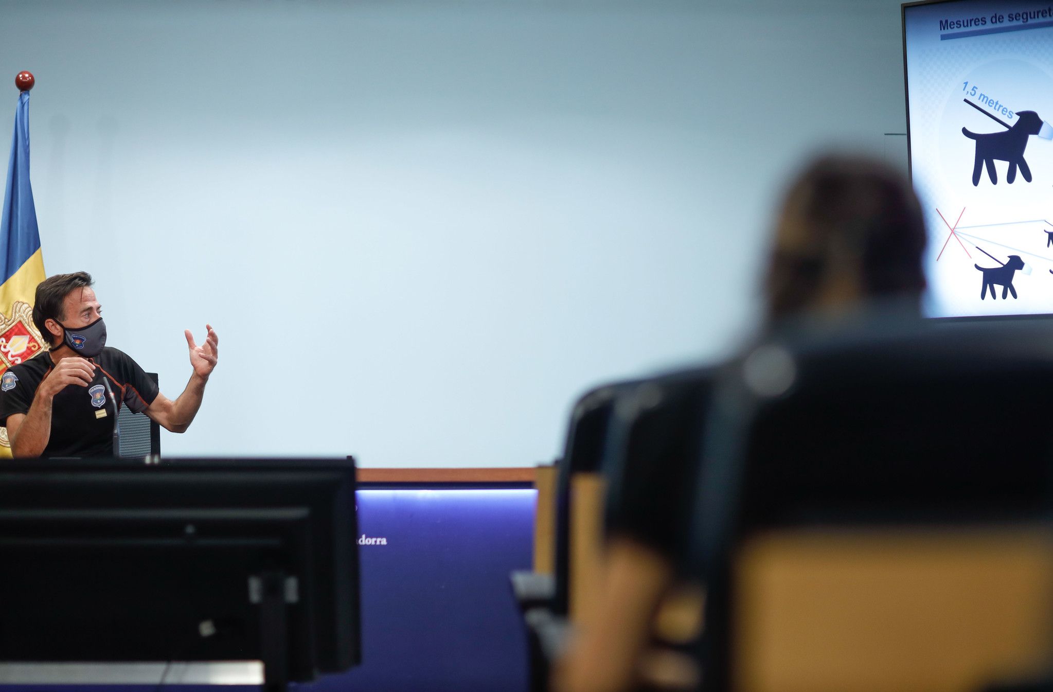 Ferran Teixidó, cap de Banders durant la presentació del reglament aquest dilluns.