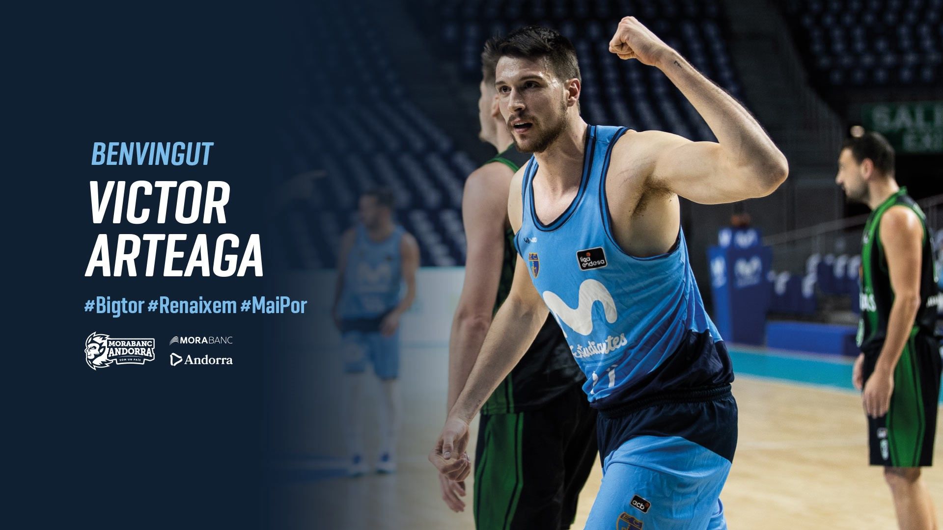 El missatge de benvinguda a Arteaga.