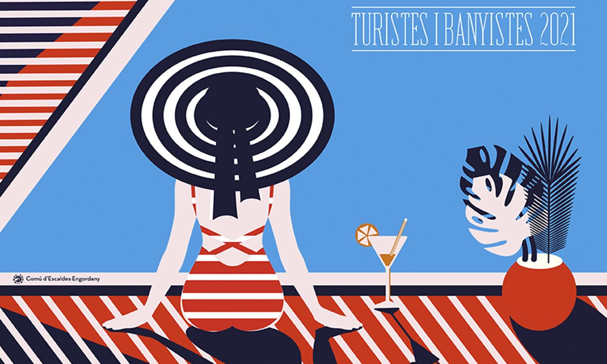 Cartell de la peça 'Turistes i banyistes' a Escaldes