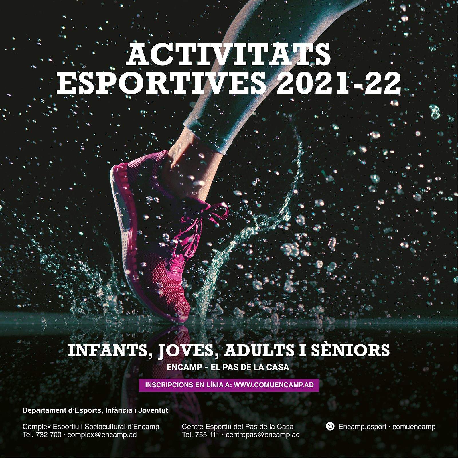 El cartell de les activitats.