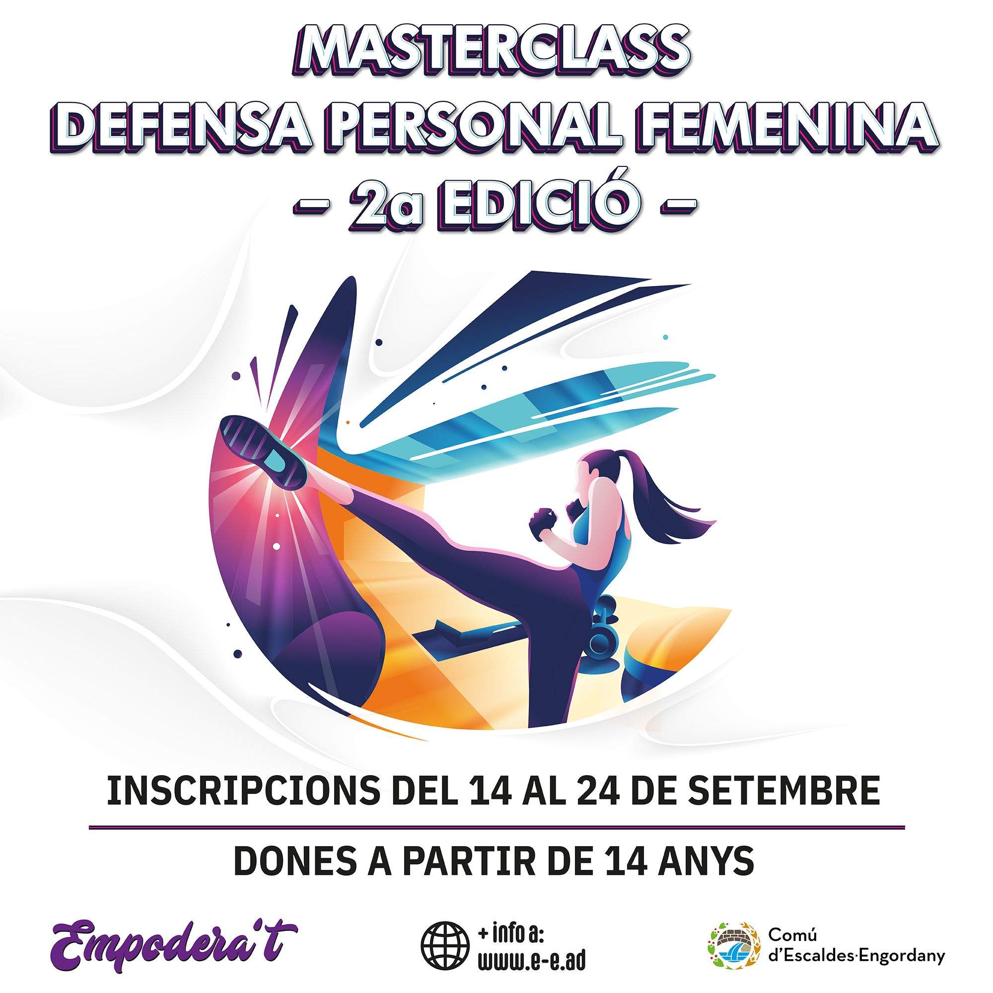 Cartell de la segona edició de la masterclass de Defensa Personal Femenina 