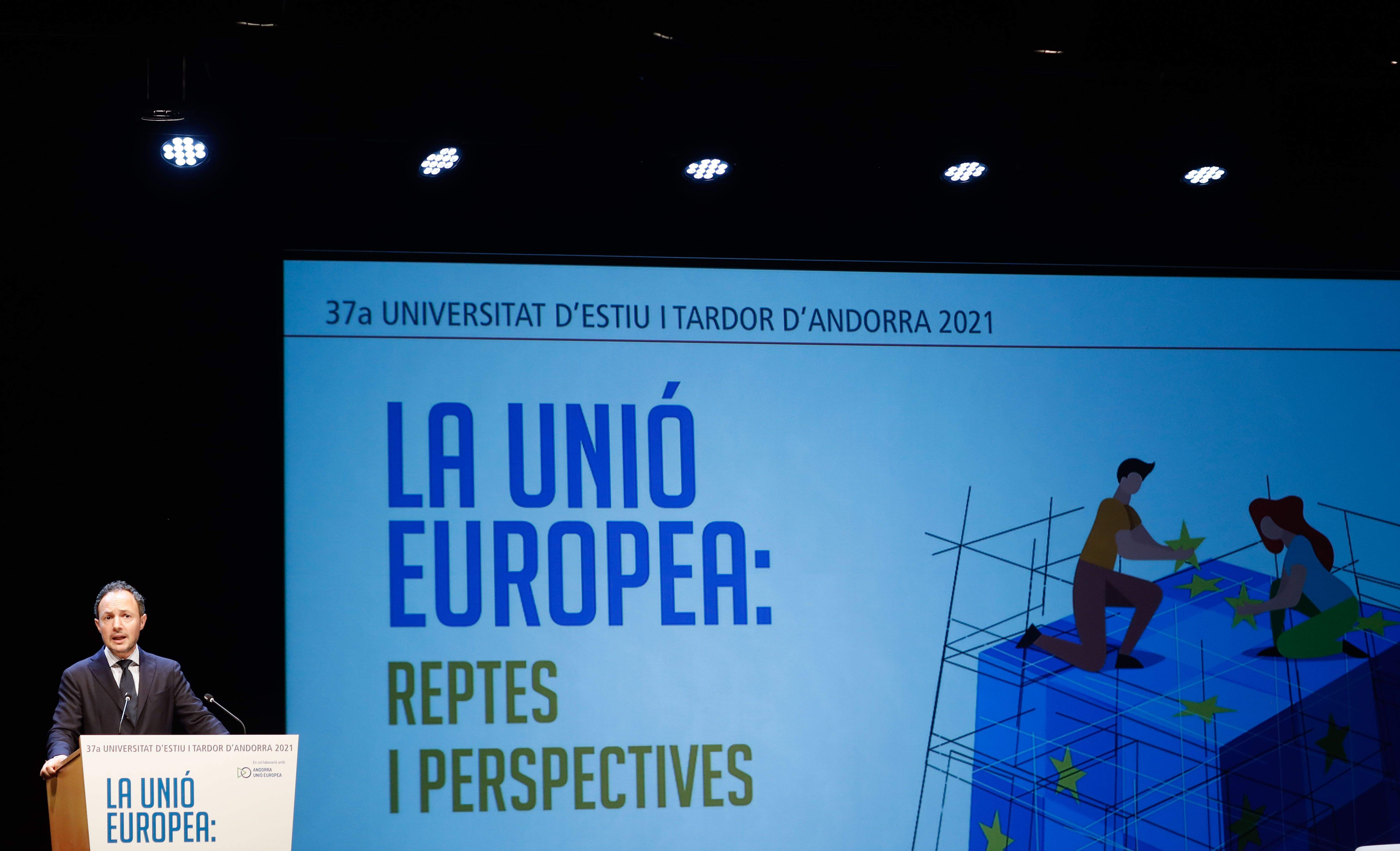 El cap de Govern, Xavier Espot, a la inauguració de la Universitat d'Estiu i Tardor