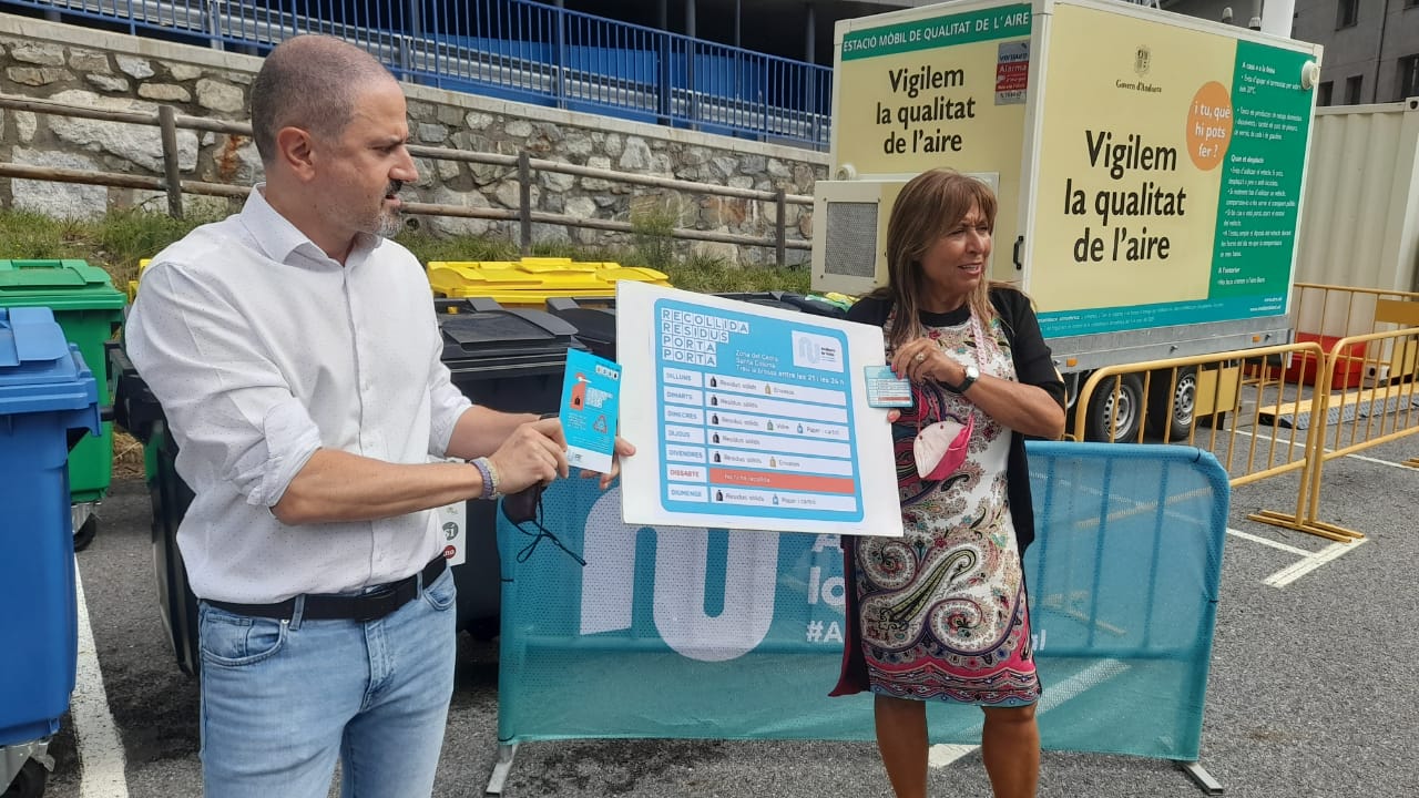 Gerard Estrella i Conxita Marsol, aquest dimarts durant la presentació de la prova pilot.