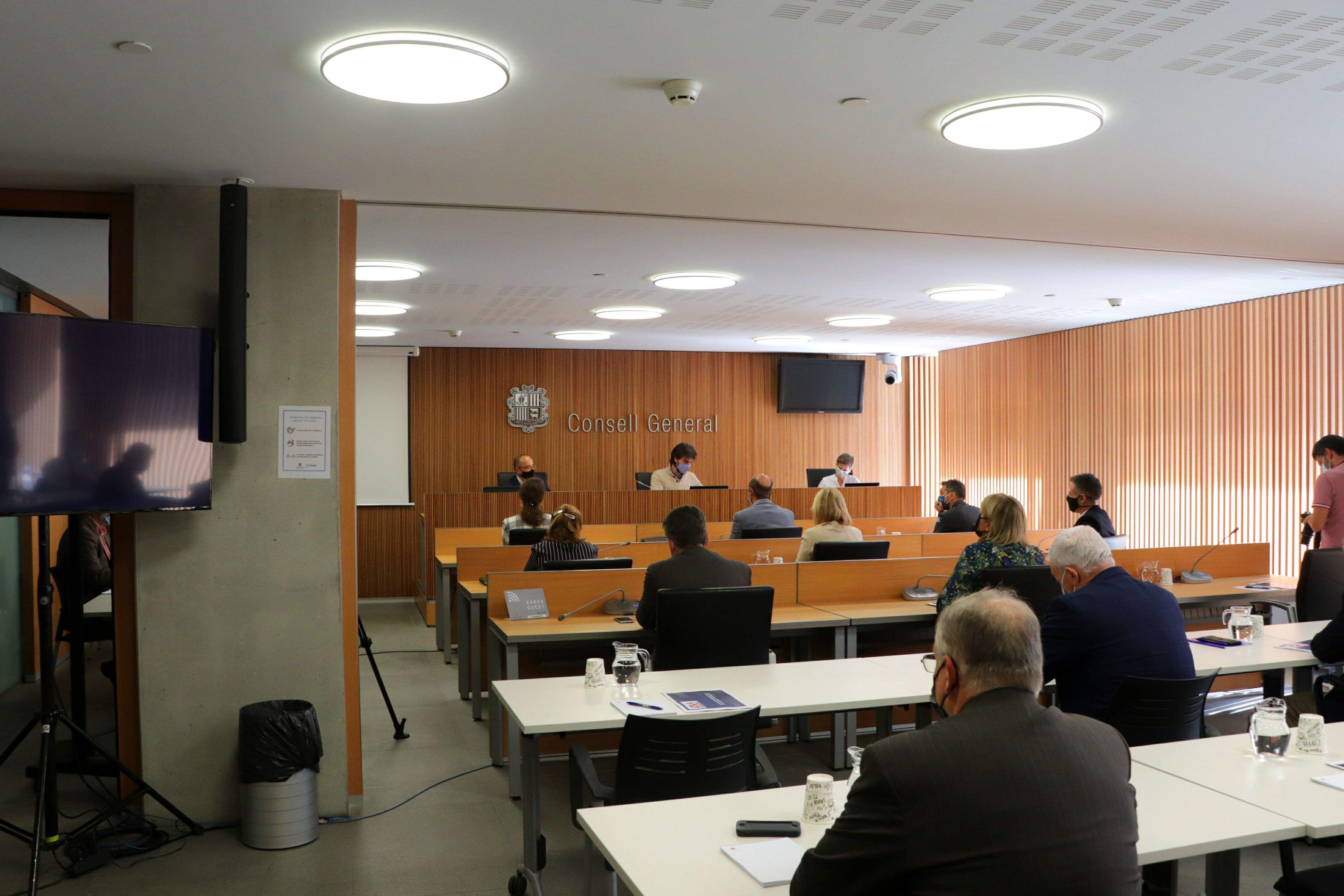Un instant de la reunió de la comissió celebrada aquest matí.