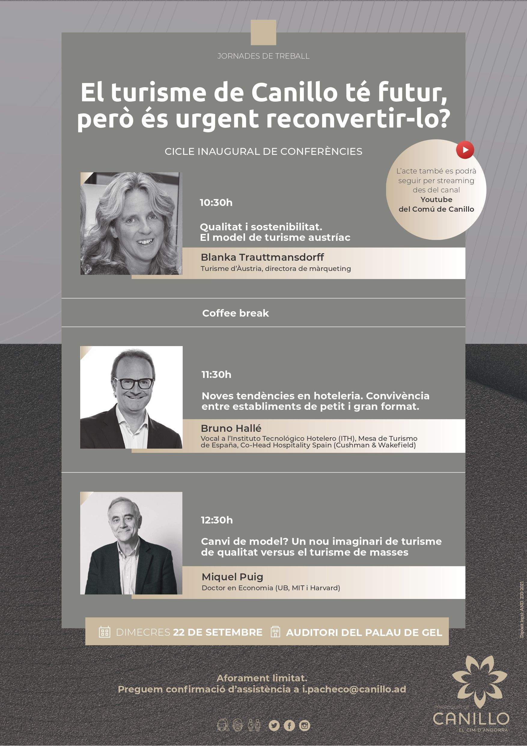 Cartell del cicle de conferències a Canillo