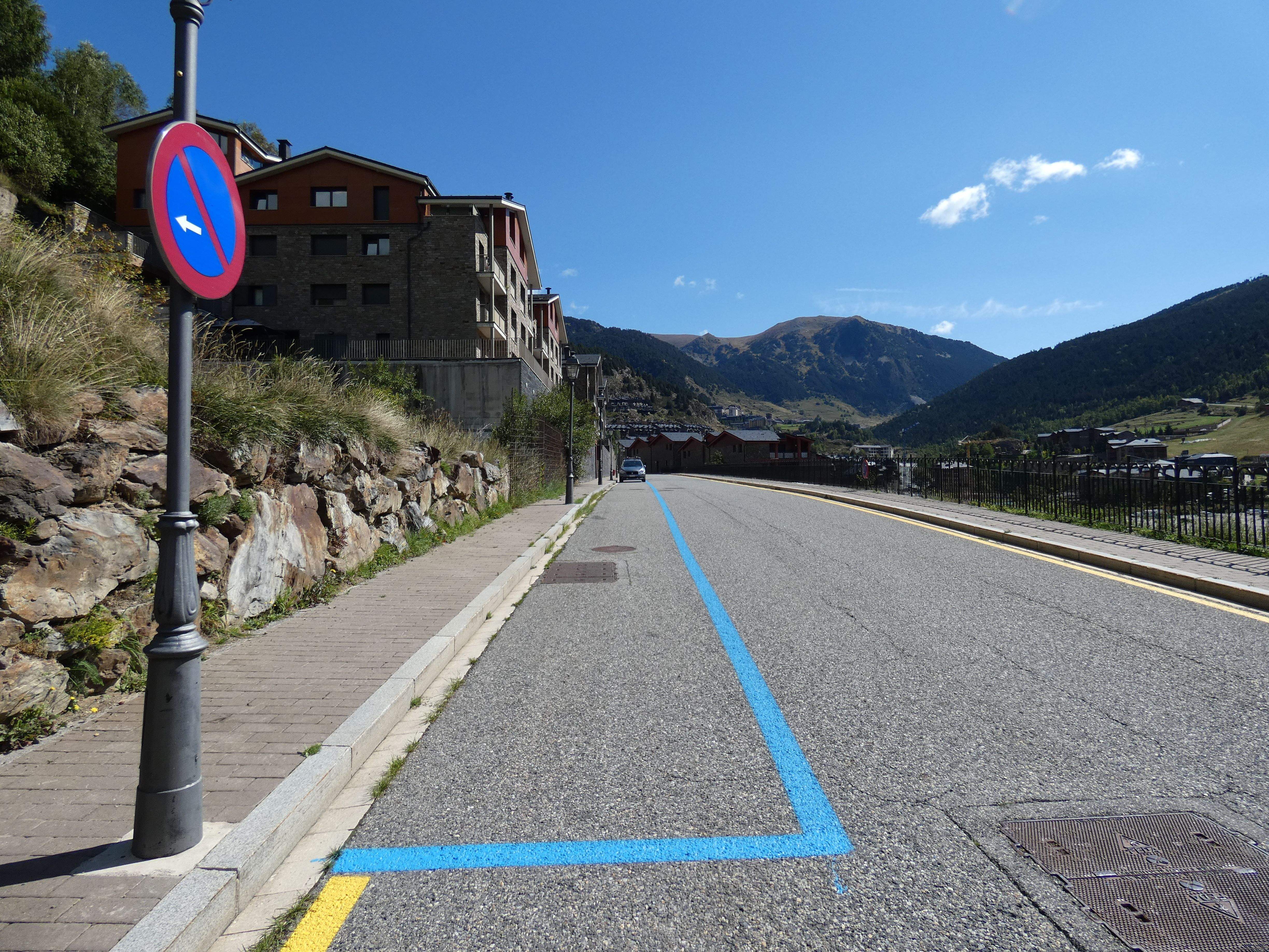 La nova zona blava a Ransol.