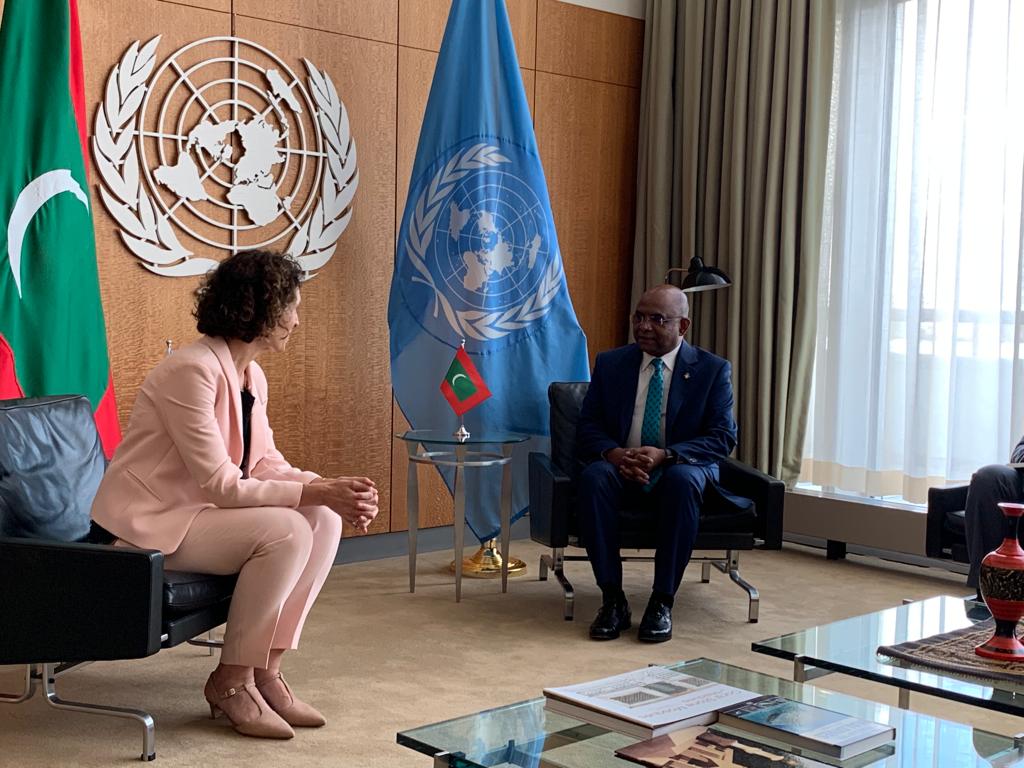 La ministra Ubach amb Abdulla Shahid