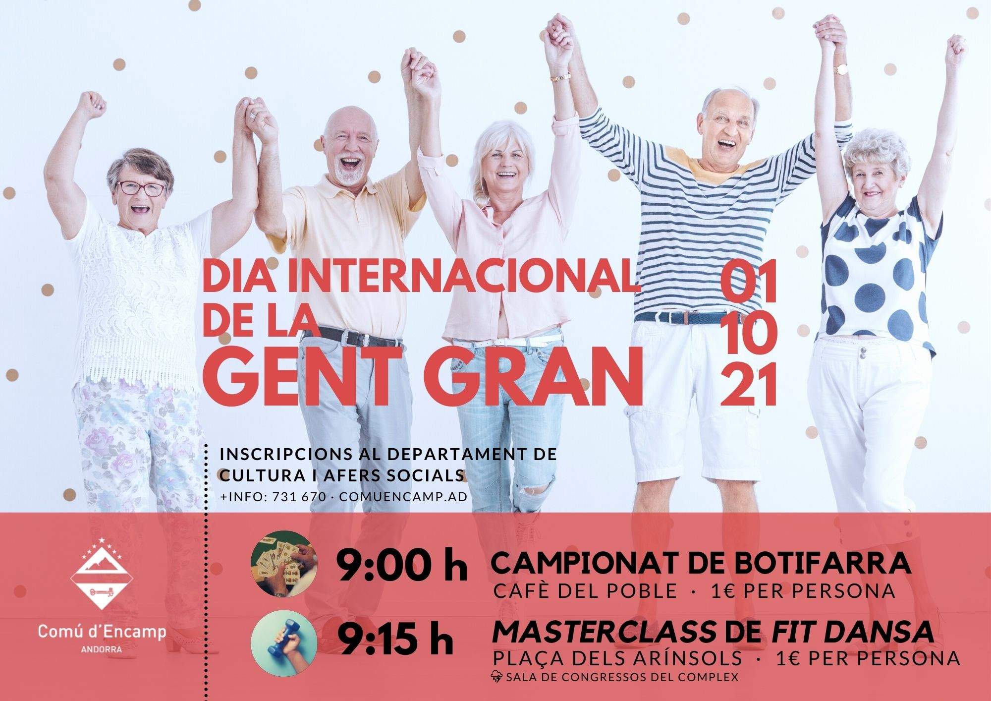 Cartell del dia de la gent gran del Comú d'Encamp