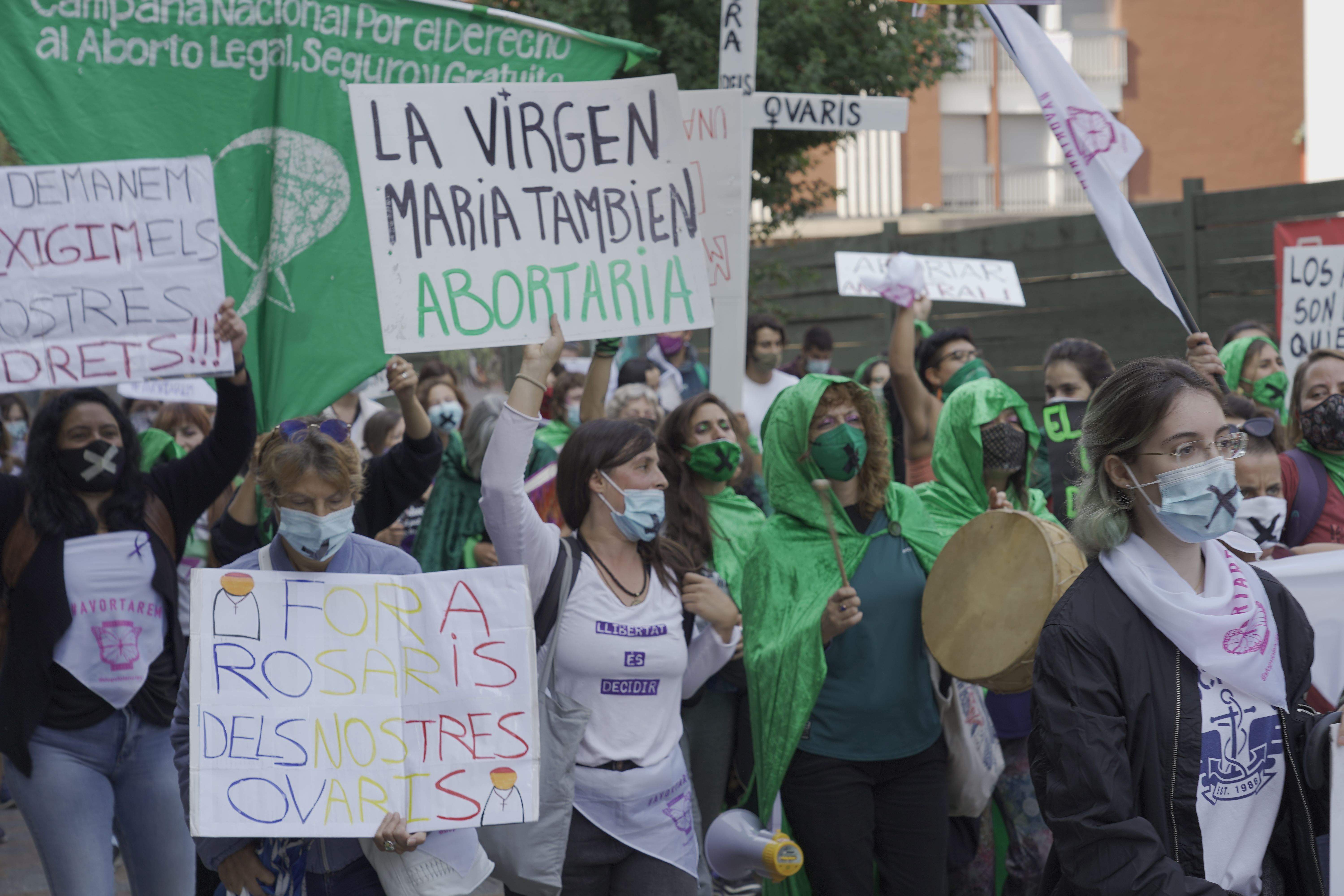 Un instant de la manifestació pro-avortament