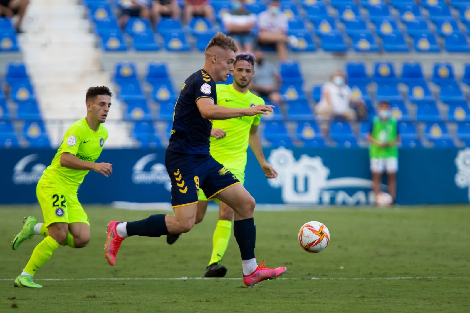 Un instant del partit contra l'UCAM.