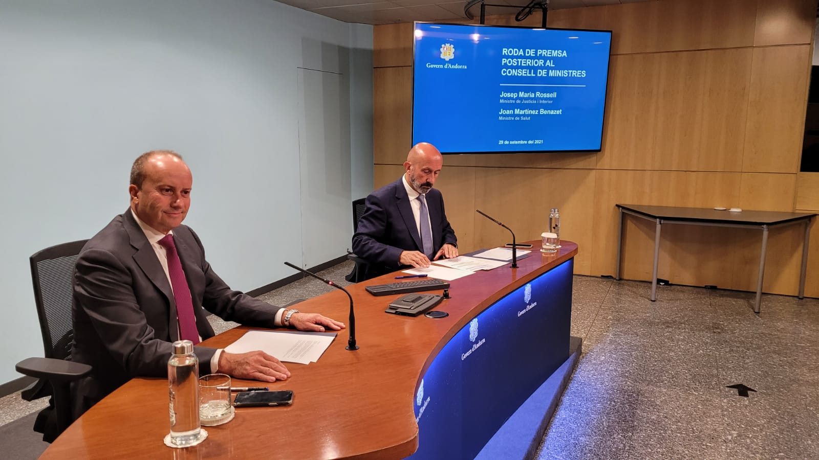 Rossell i Benazet, durant la roda de premsa.