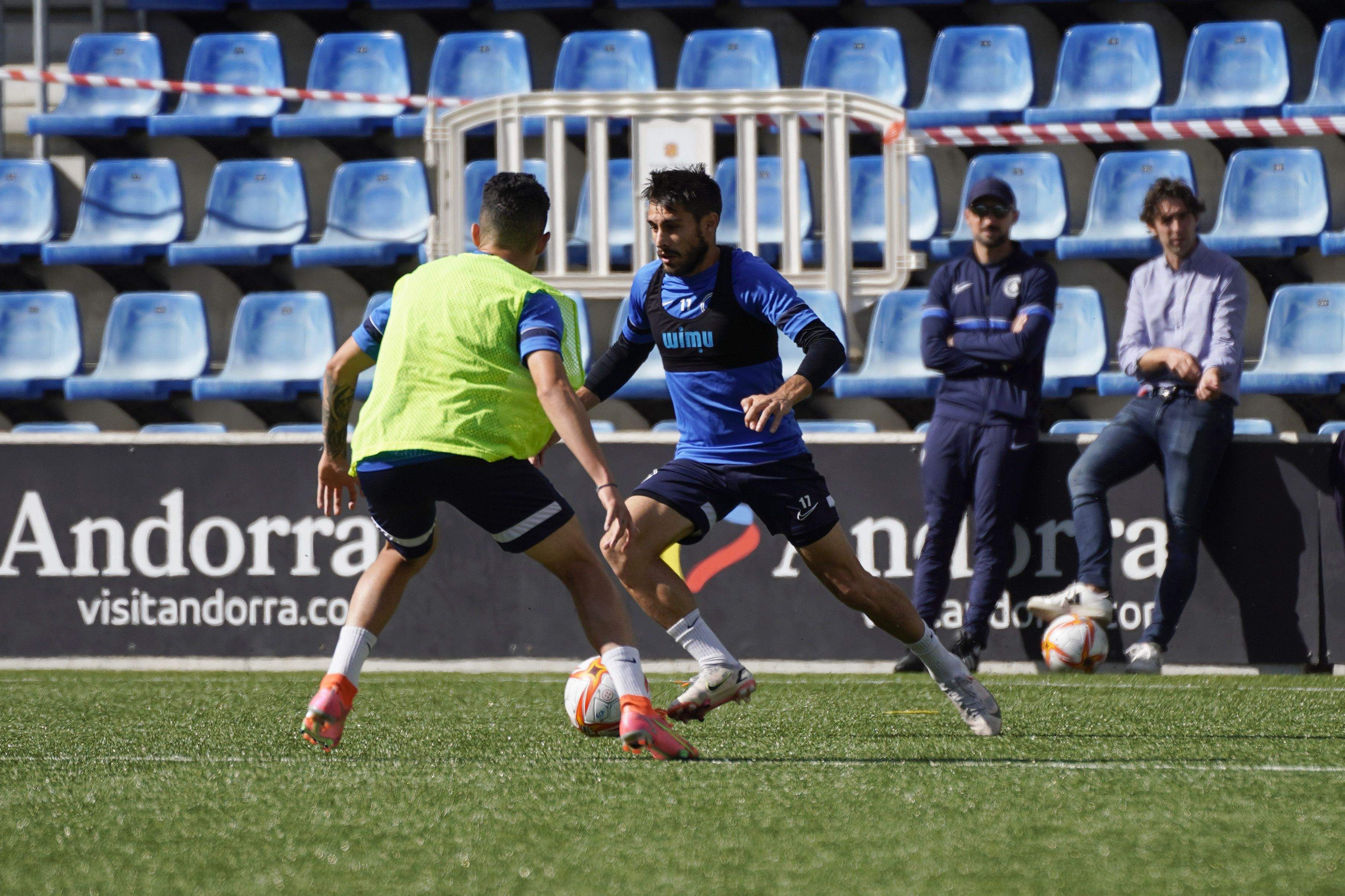 Un instant d'un dels entrenaments de la setmana.