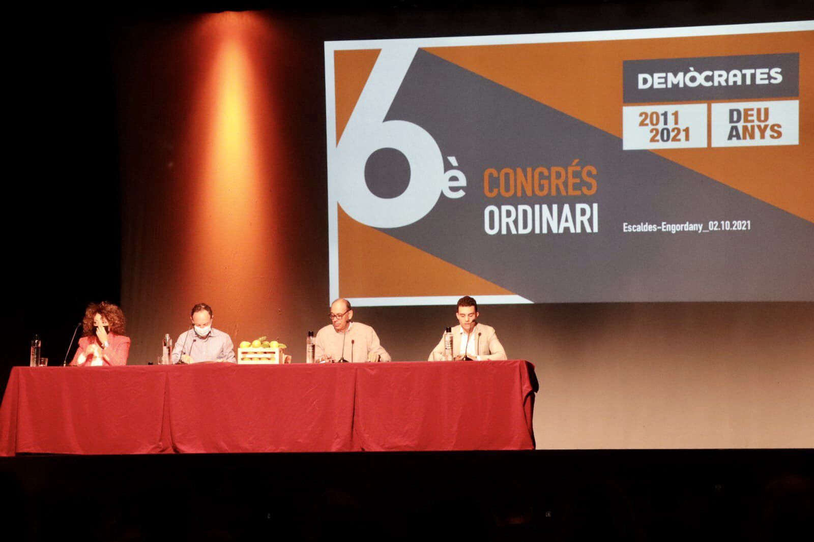 Un moment del congrés de Demòcrates d'aquest dissabte.