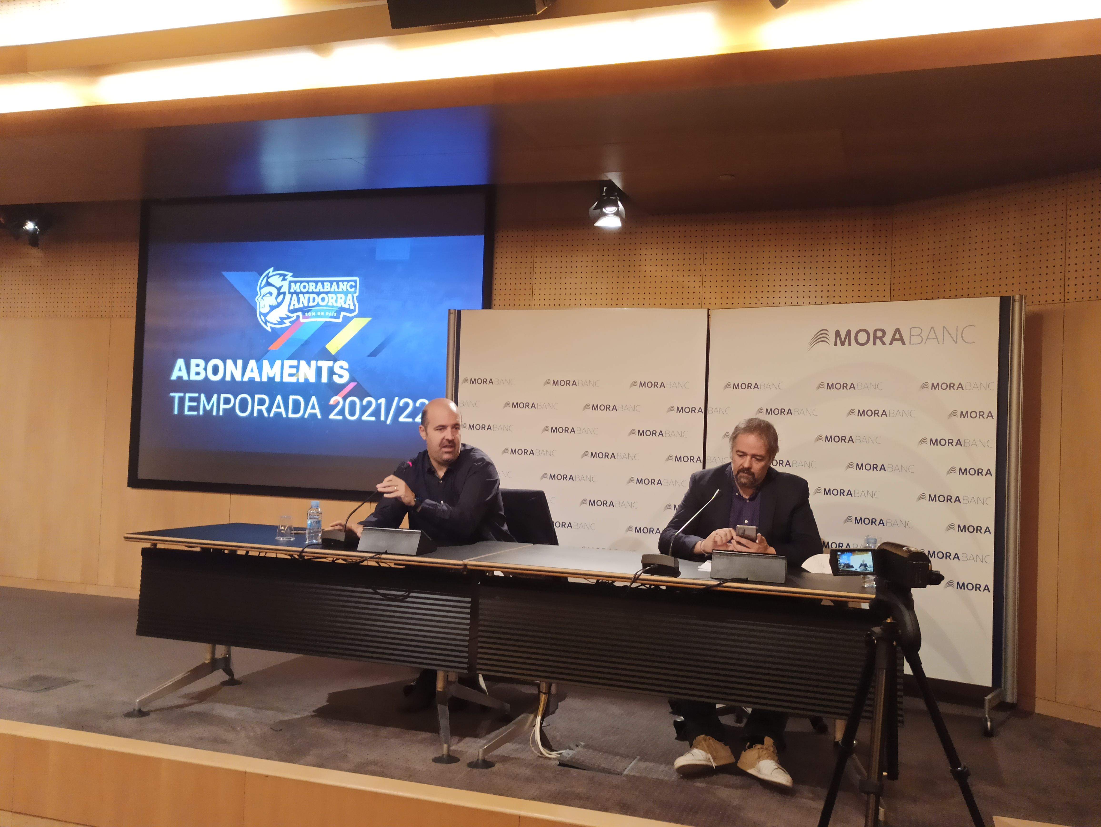 Gorka Aixàs i Gabriel Fernández a la compareixença d'avui