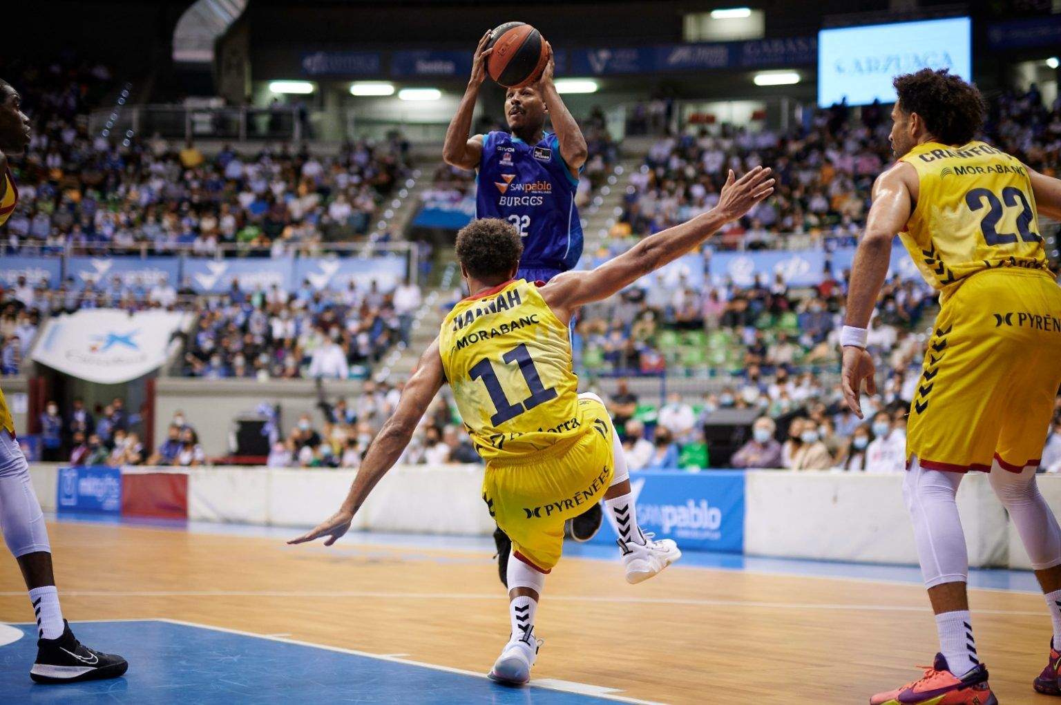 Un moment de l'encontre del MoraBanc amb el Burgos passat dissabte