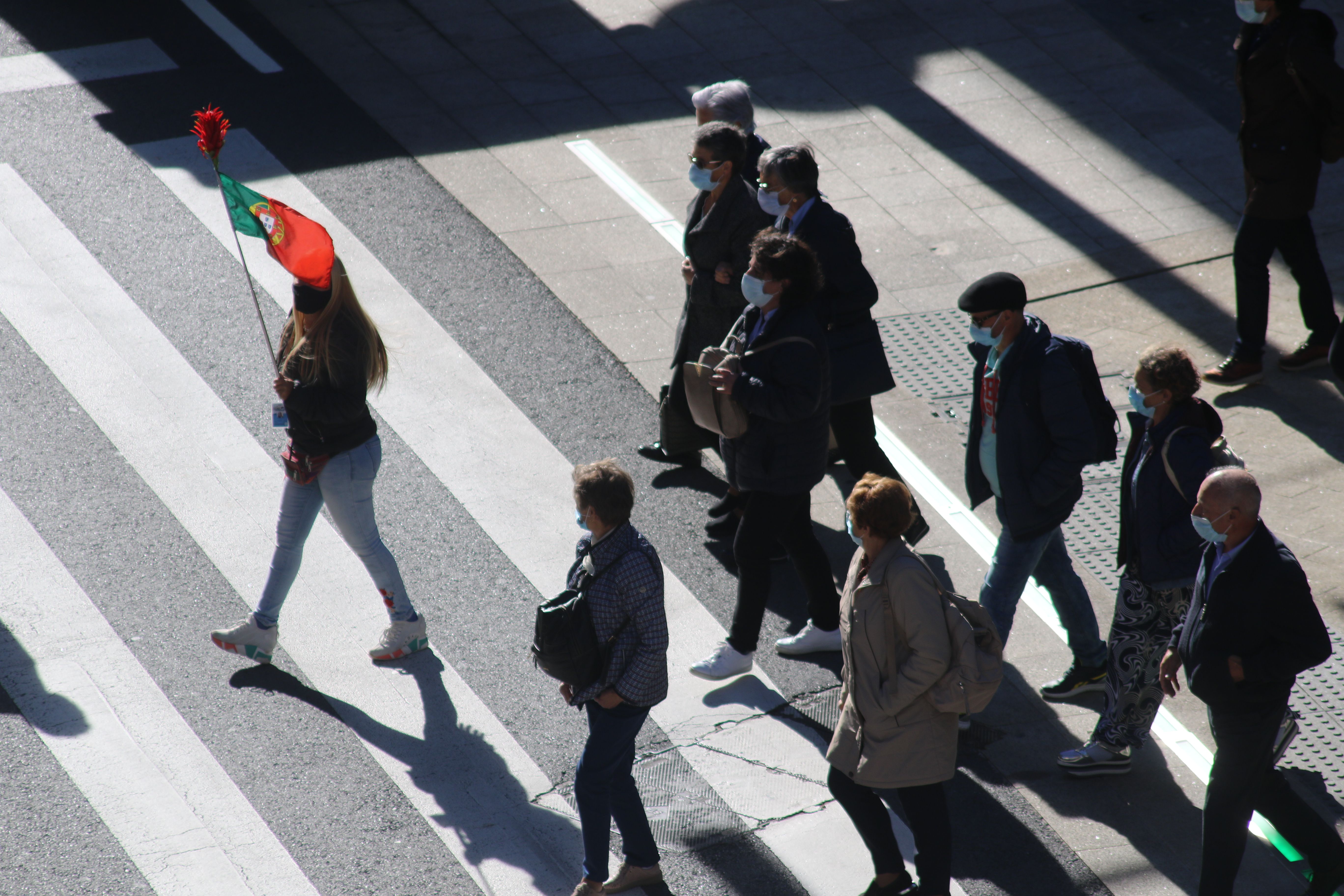 Un grup de turistes portuguesos.
