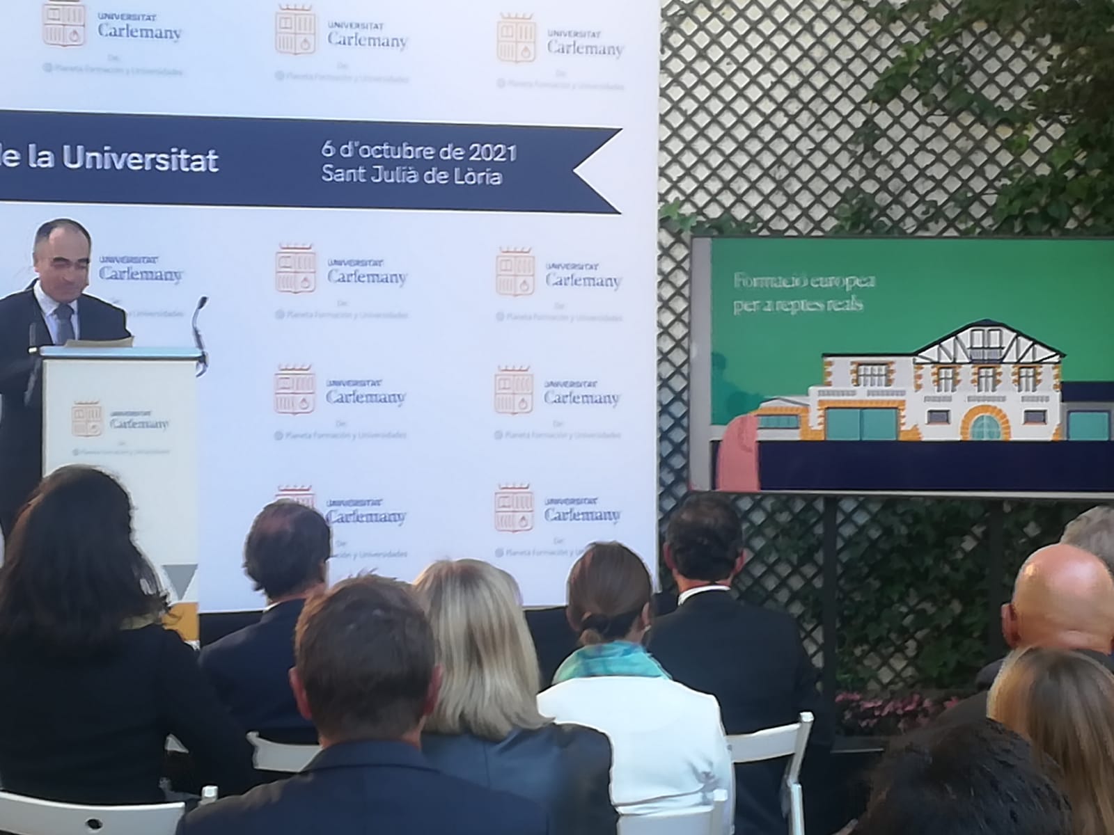 El rector Ramon Copons durant el seu discurs.