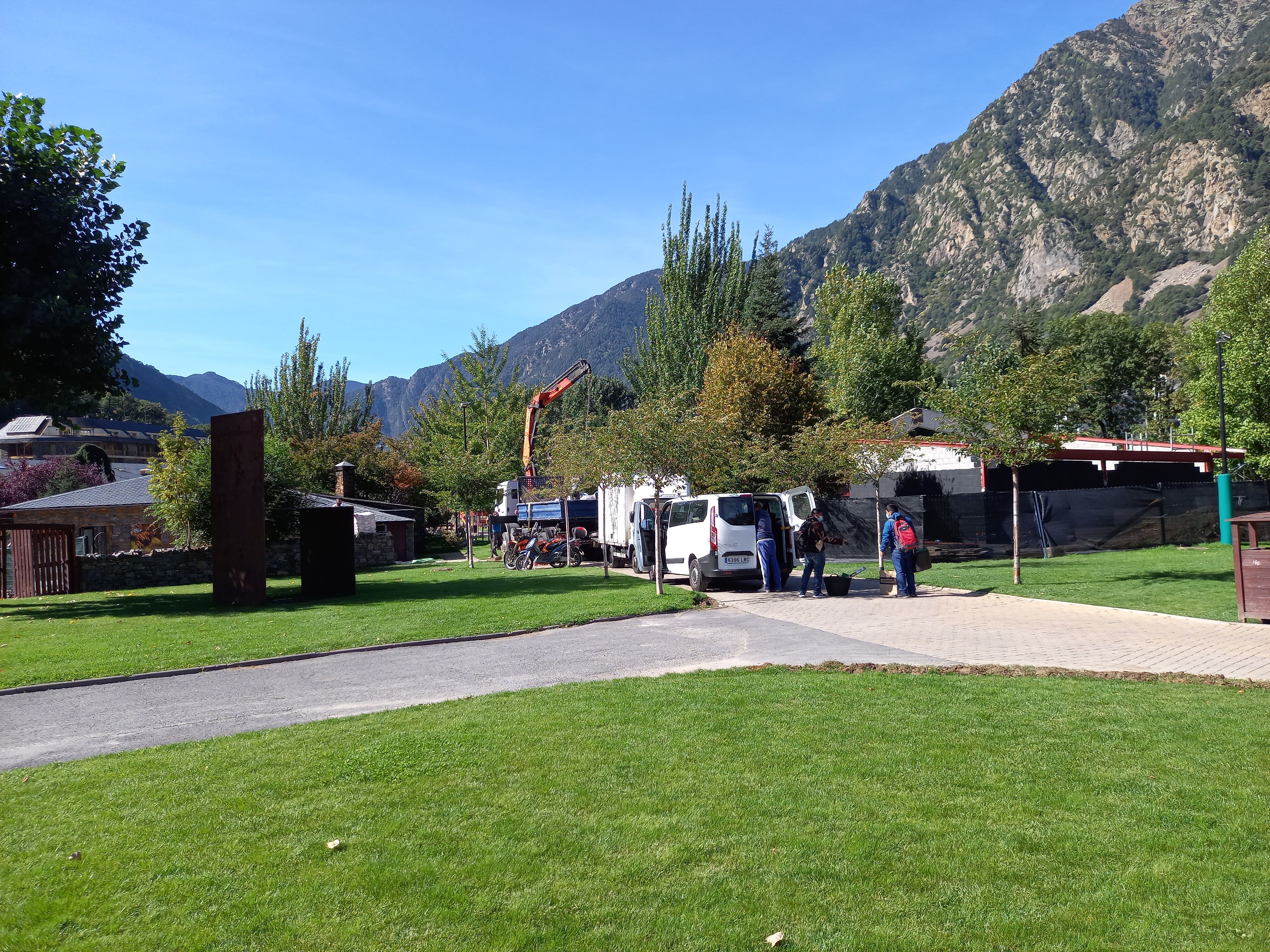 Les obres que es fan al restaurant del Parc Central i a la futura sala d'exposicions.
