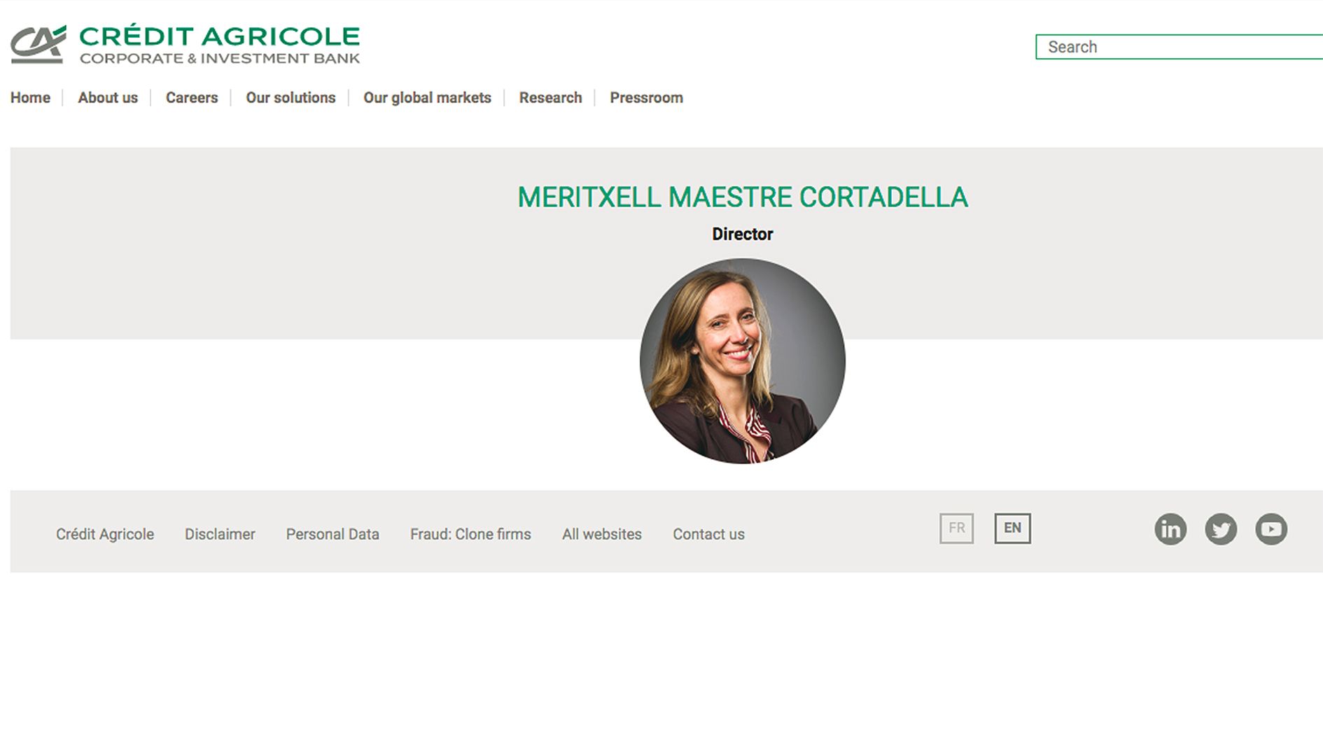 Crédit Agricole ha d'emetre una certificació en relació amb Maestre. Crédit Agricole ha d'emetre una certificació en relació amb Maestre.