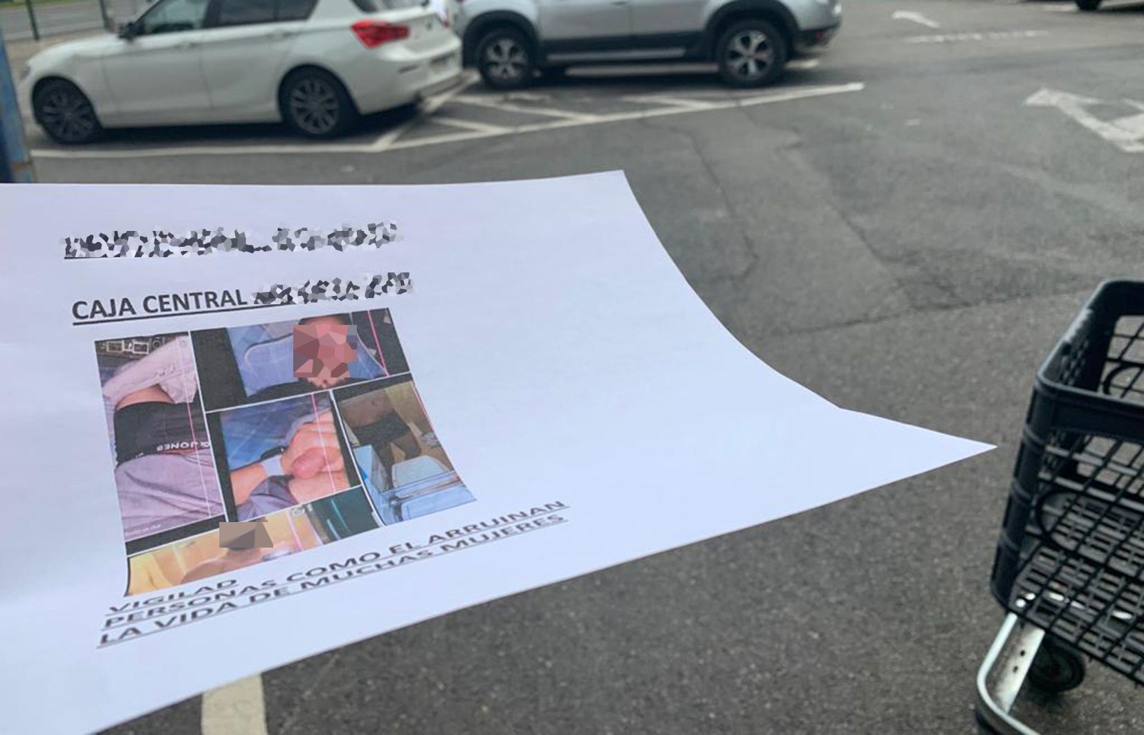 El full que va aparèixer a desenes amb els elements identificadors pixelats.