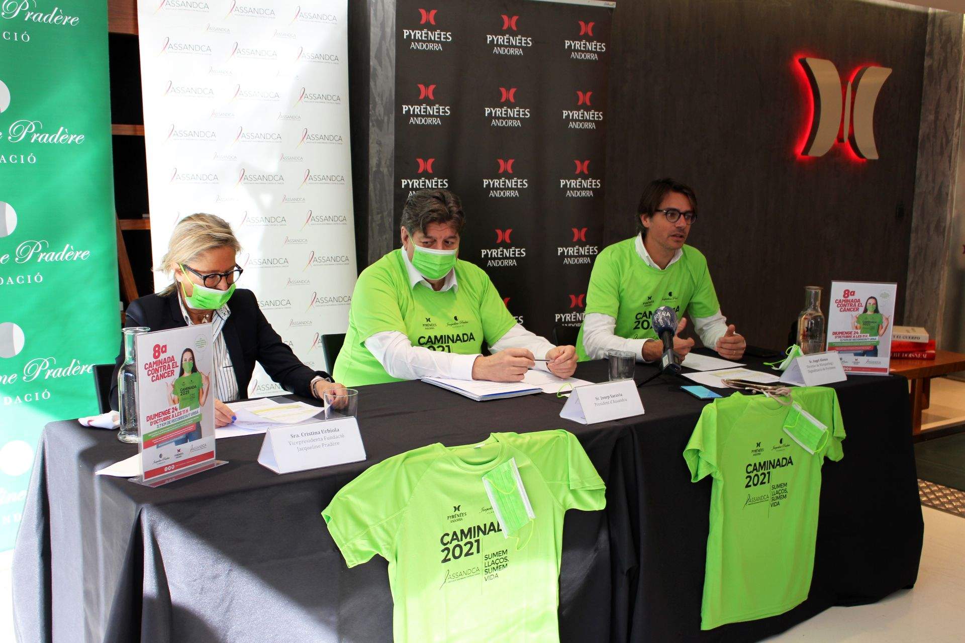 Un instant de l'acte de presentació de la Caminada.