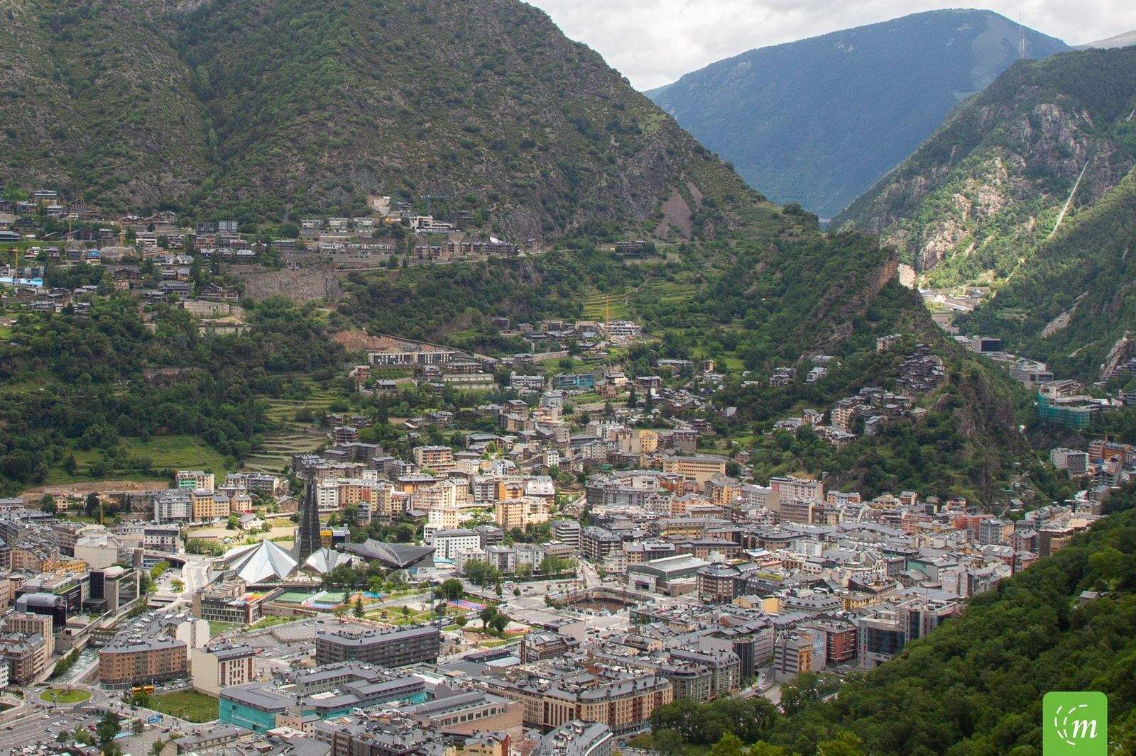 Una vista aèria d'Escaldes-Engordany