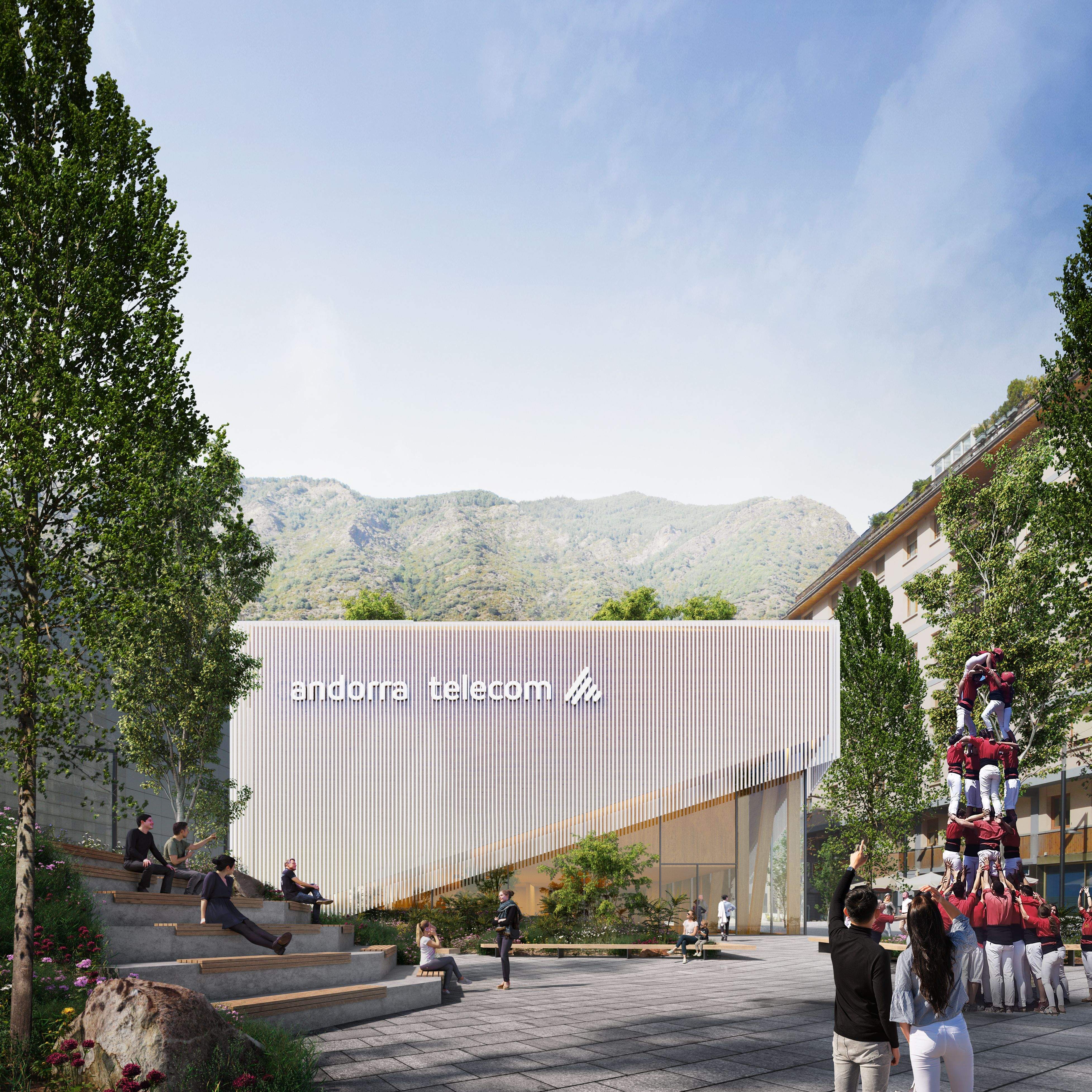 Una de les cares del futur edifici.