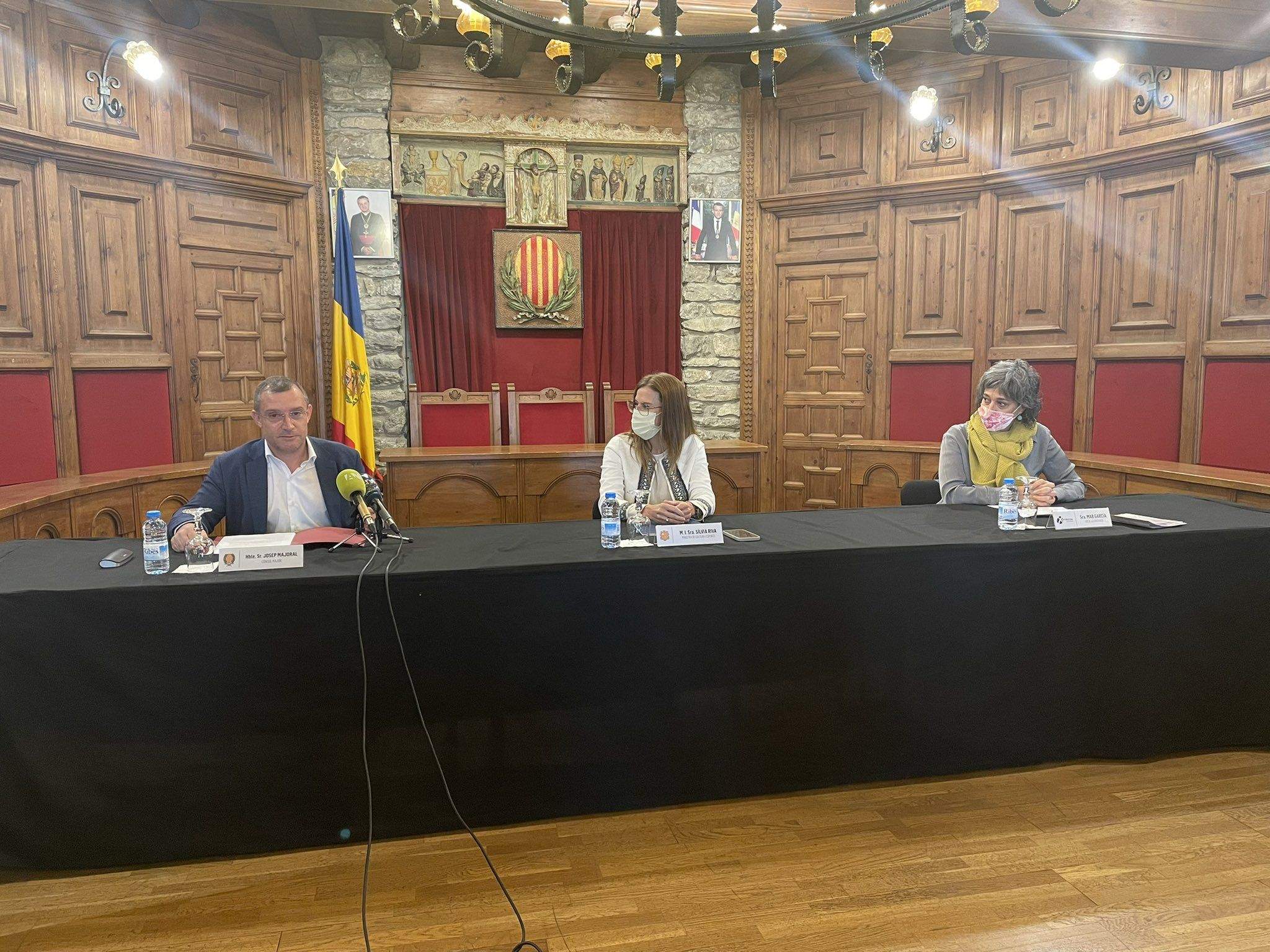 Majoral, Riva i García durant la roda de premsa d'aquest dijous.