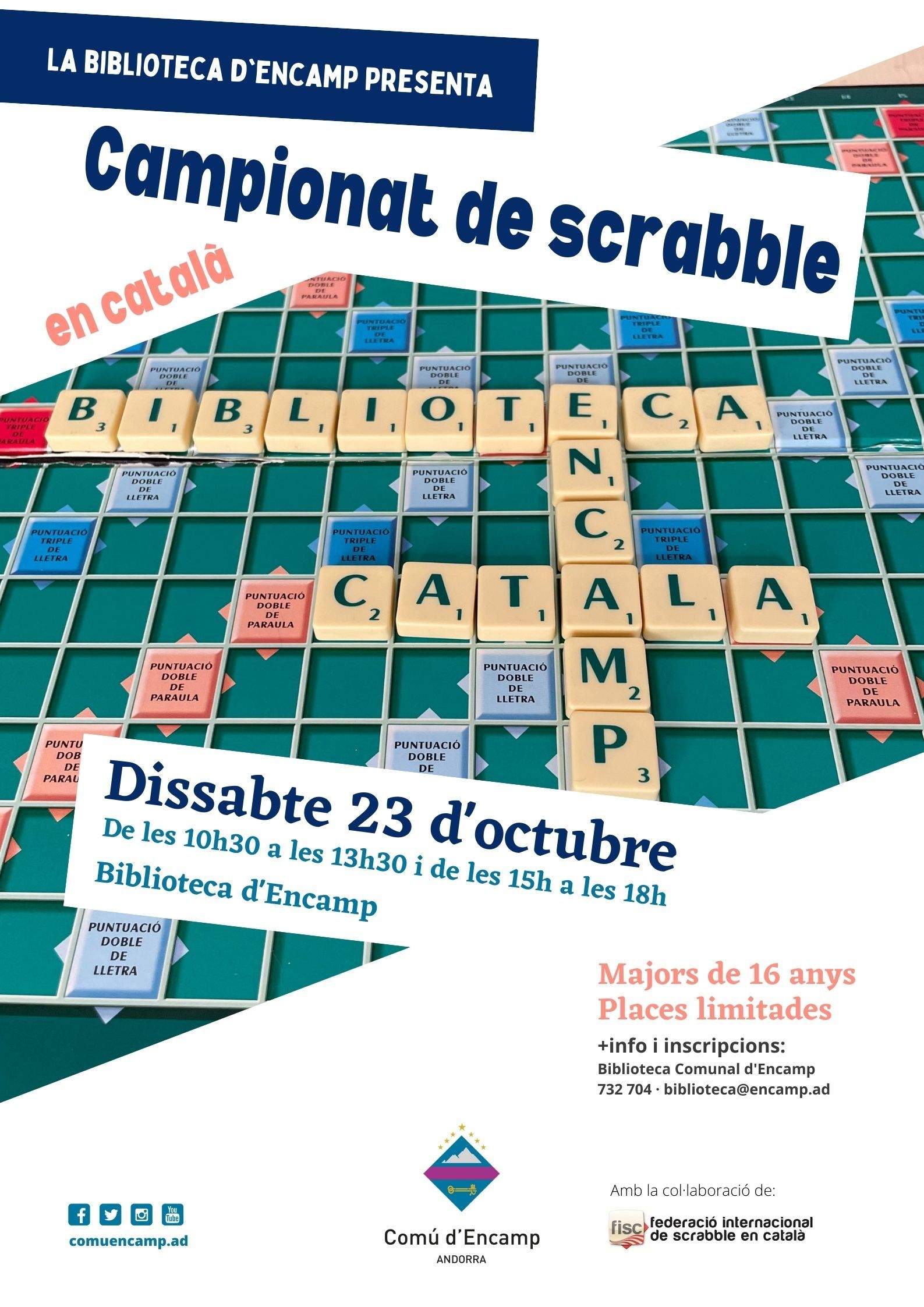 Cartell del Campionat d'Scrabble d'Encamp