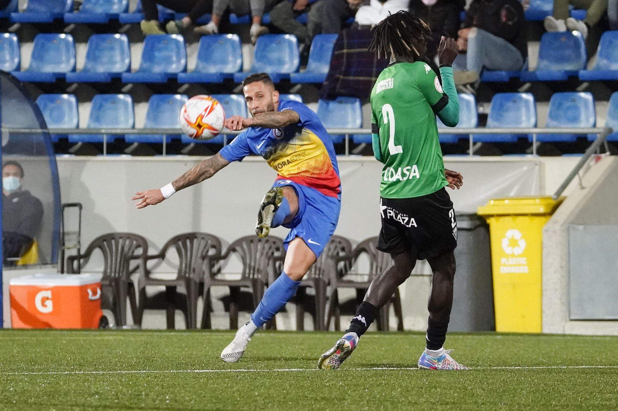 Un instant del duel entre l'Andorra i el San Fernando.