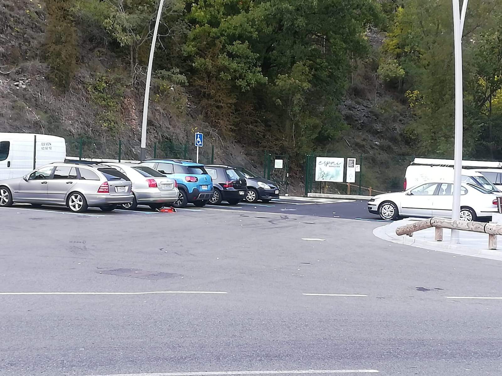 La nova zona d'aparcament.