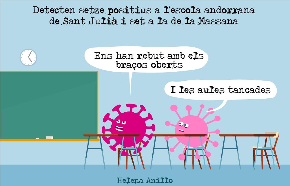Nous brots de Covid a les escoles.