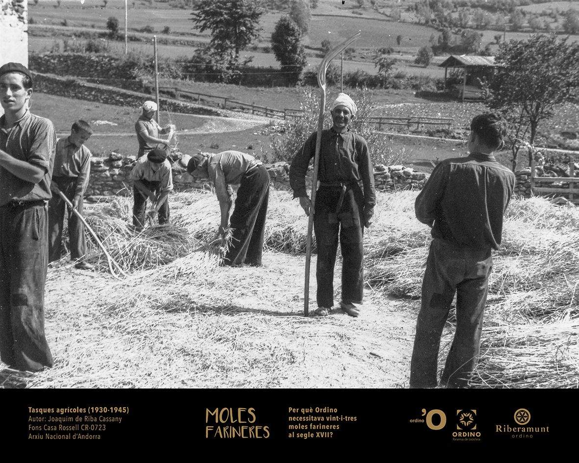 Una imatge històrica de les moles farineres.