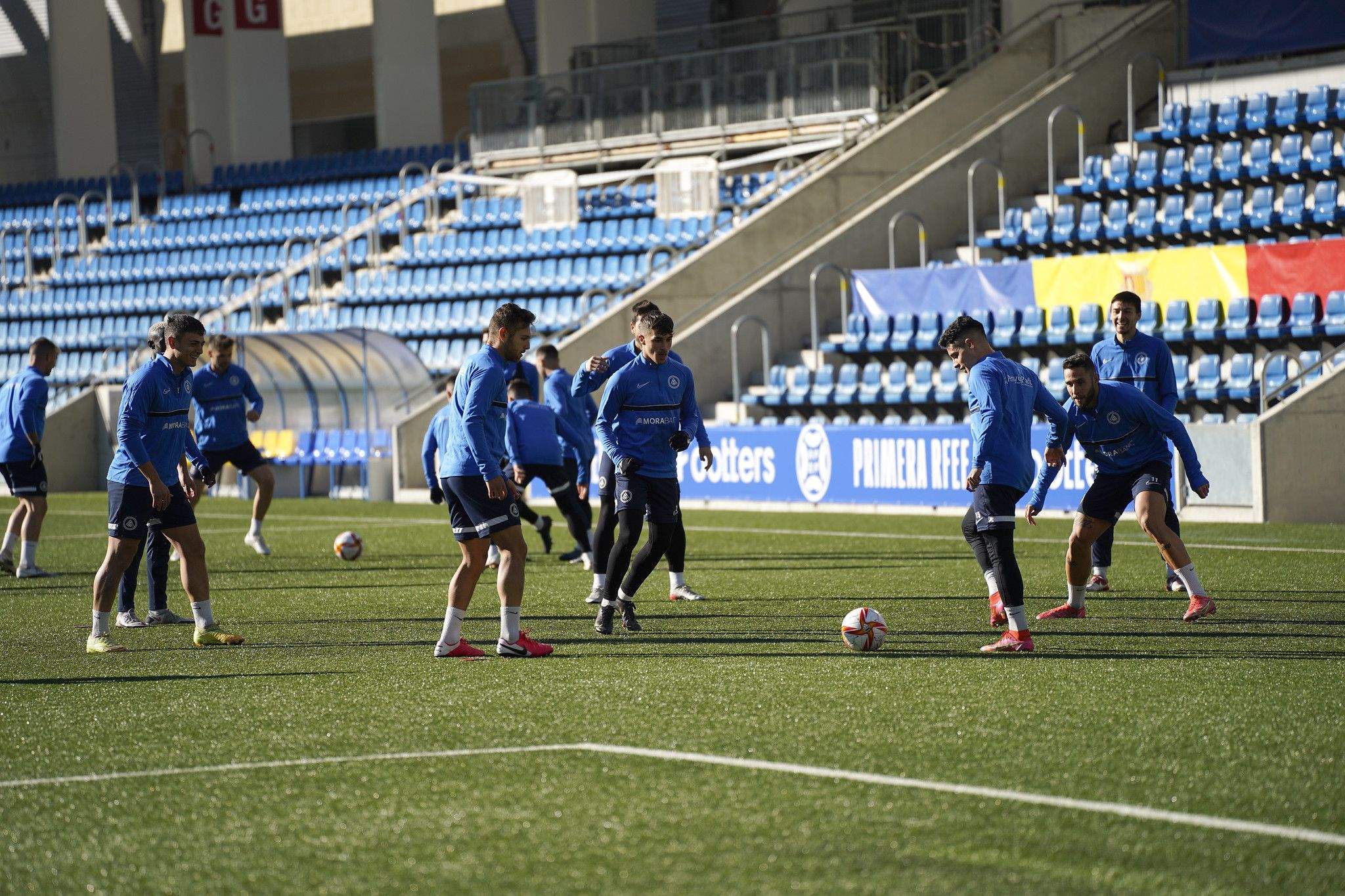 Un dels entrenaments fets per l'Andorra aquesta setmana.