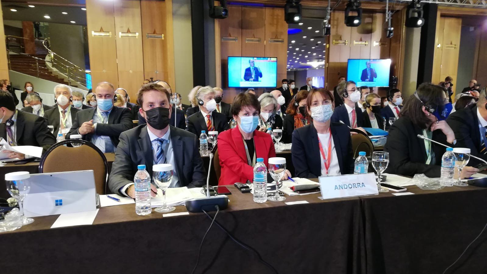 La delegació andorrana a Atenes.